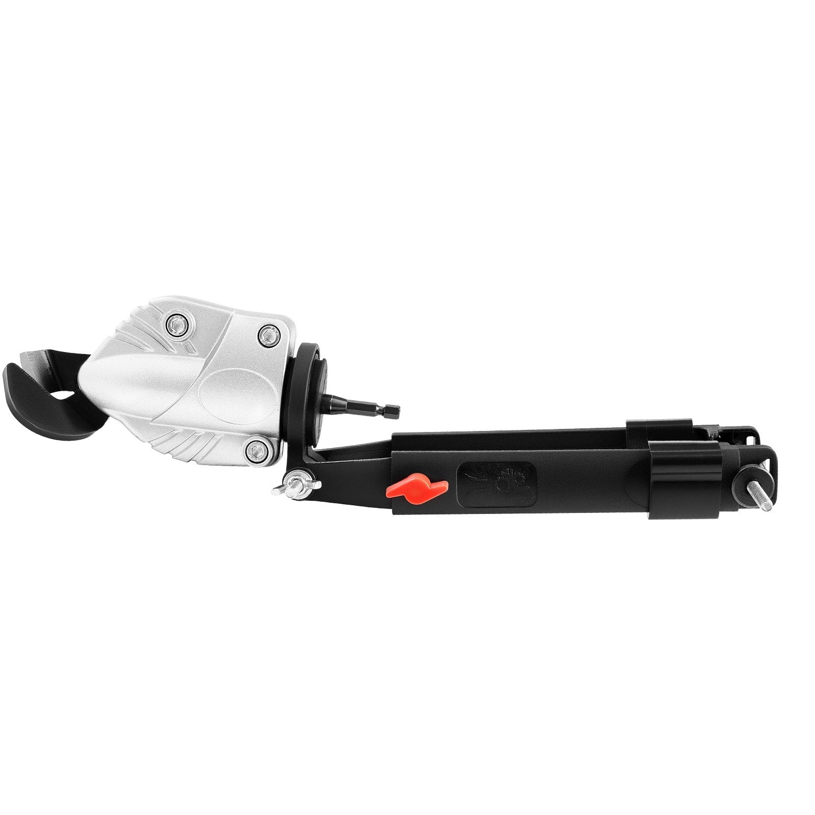 Versatile Metal Shear Drill Attachment - 360° Pivoting Head, Sharp Blades for Steel, Aluminum, Plastic, Cardboard, Easy Install, Reliable Performance