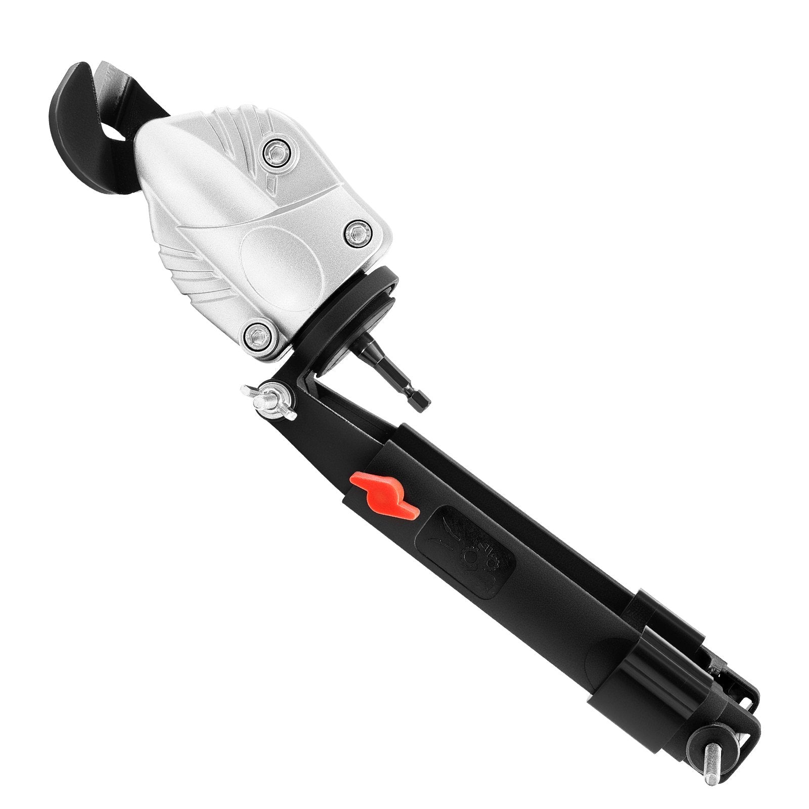 Versatile Metal Shear Drill Attachment - 360° Pivoting Head, Sharp Blades for Steel, Aluminum, Plastic, Cardboard, Easy Install, Reliable Performance