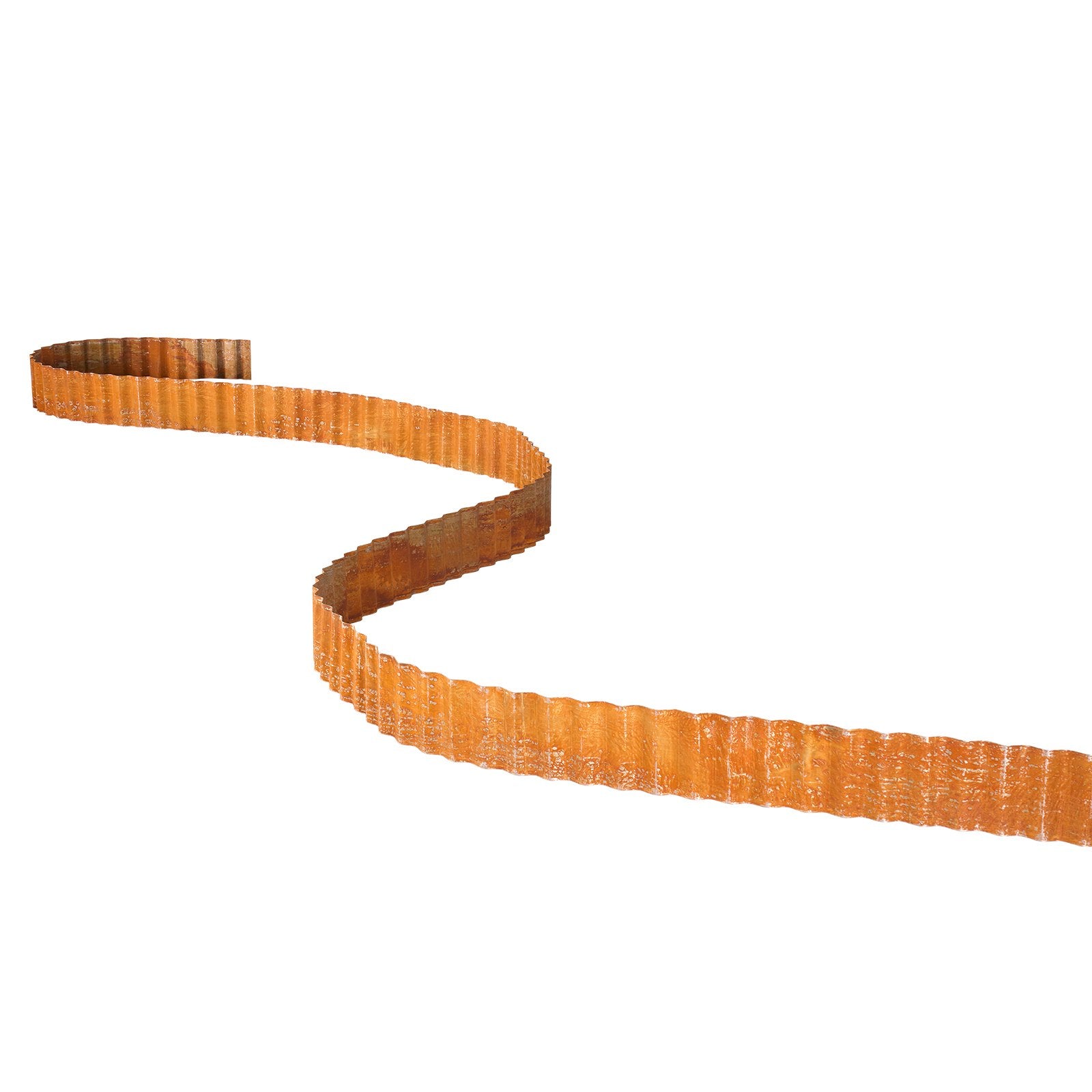 Durable Carbon Steel Landscape Edging, 40 ft x 6 in - Easy-to-Install Bendable Garden Border, Rust-Resistant Metal Strips for Flower Beds and Yard Pathways