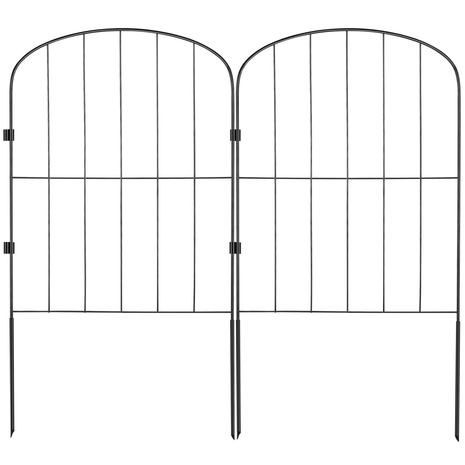 24" x 30ft Durable Metal Garden Fence, Animal Barrier with Tight Spike Spacing, Decorative Outdoor Dog Fencing for Yard & Patio, 28 Panels
