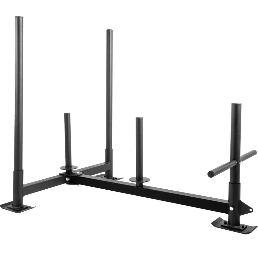 Heavy-Duty Black Fitness Sled for Speed and Athletic Training, 44x30.5x36 Inches, Durable Iron Construction with Powder Coat Finish