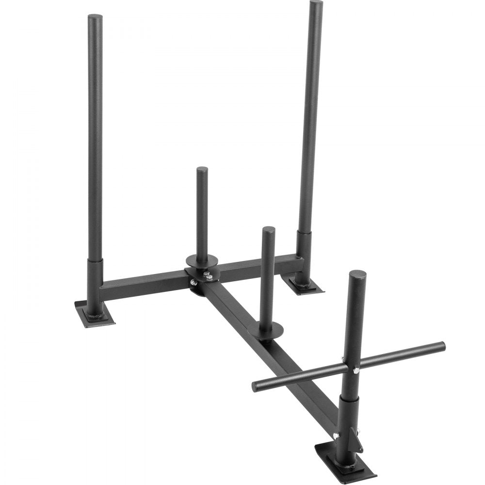 Heavy-Duty Black Fitness Sled for Speed and Athletic Training, 44x30.5x36 Inches, Durable Iron Construction with Powder Coat Finish