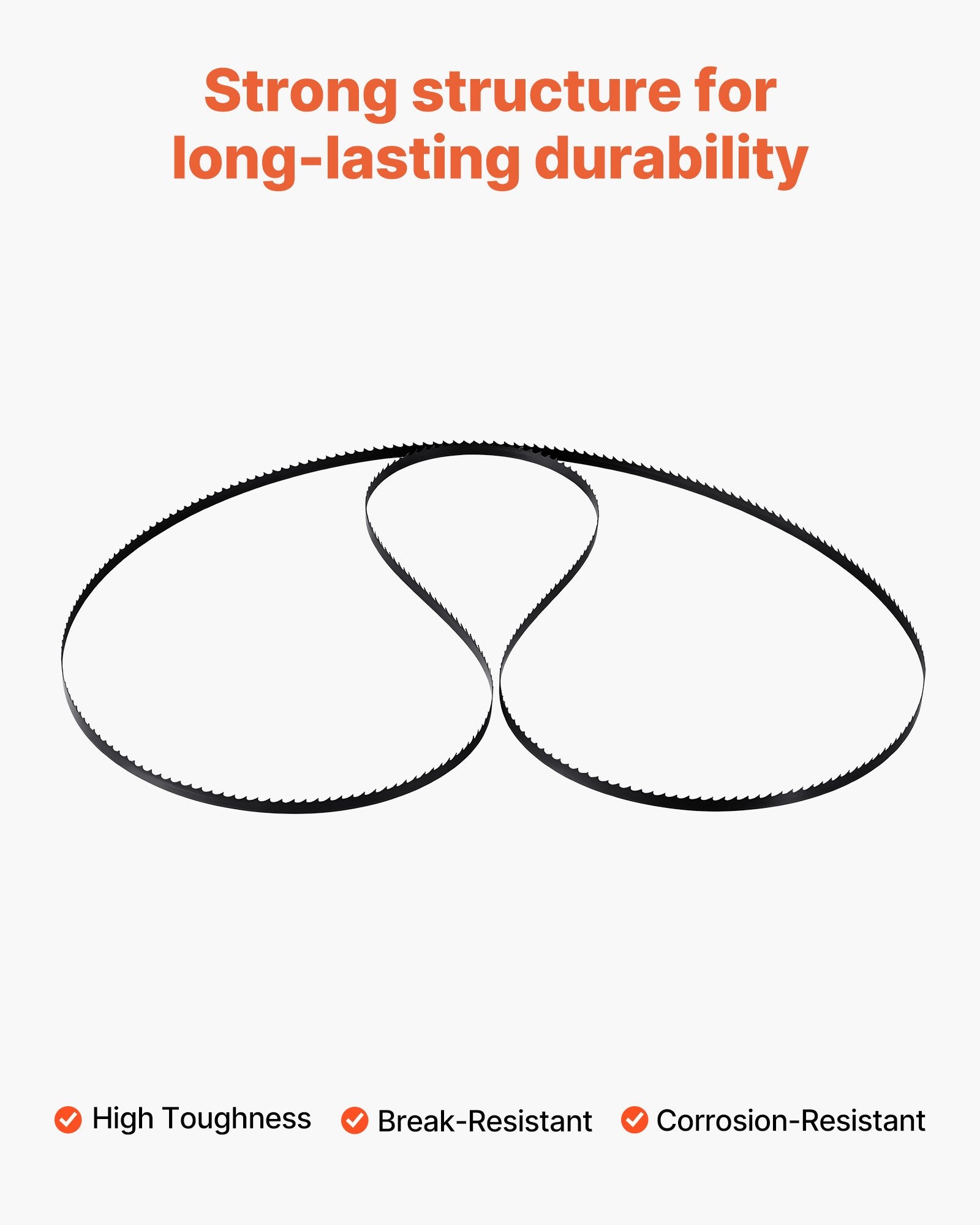 60-Inch Bandsaw Blade, 6 TPI, SK5 Carbon Steel, 15 HRC Hard Teeth, Fits Major Woodworking Bandsaws, 0.25-Inch Width, 1 Pack, High-Performance Cutting Tool