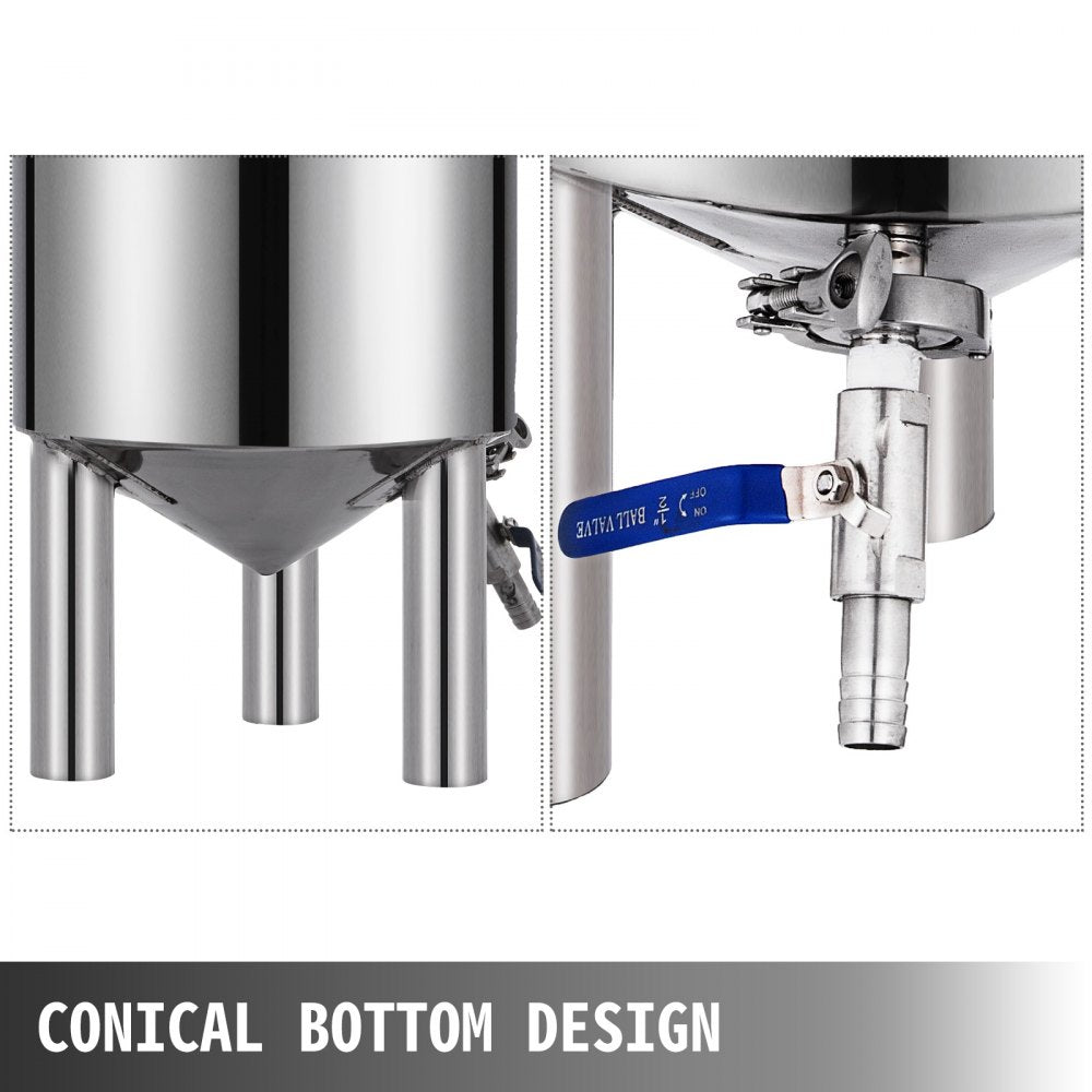 Stainless Steel 7 Gallon Conical Base Fermenter for Home Brewing Enthusiasts