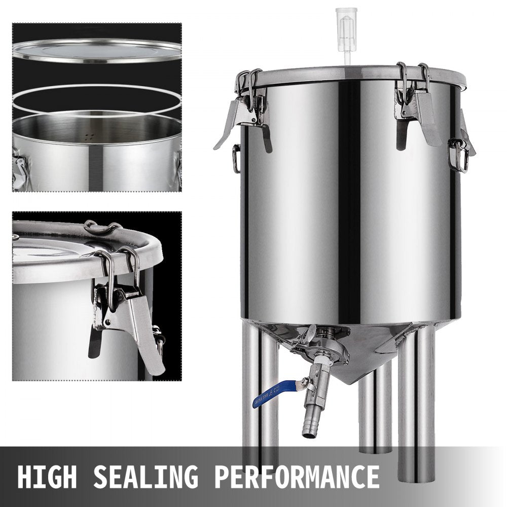Stainless Steel 7 Gallon Conical Base Fermenter for Home Brewing Enthusiasts