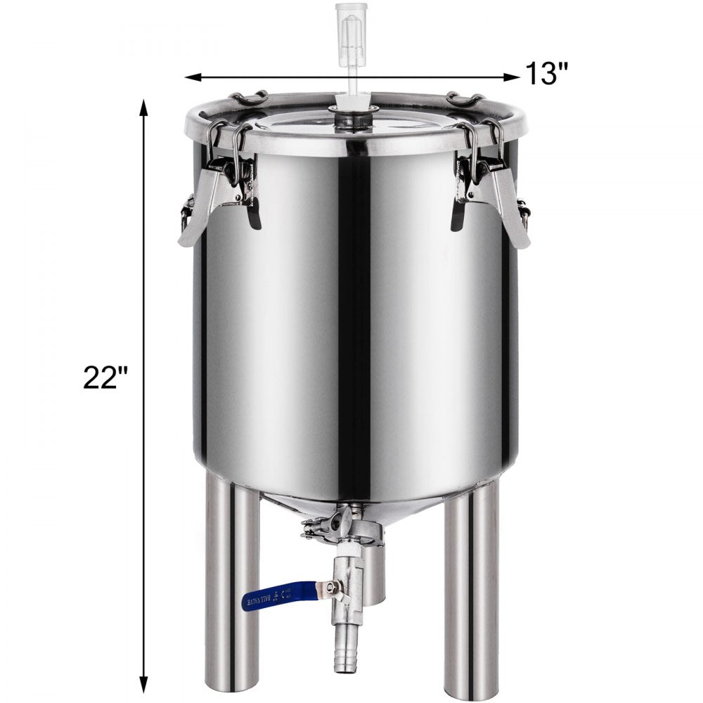Stainless Steel 7 Gallon Conical Base Fermenter for Home Brewing Enthusiasts