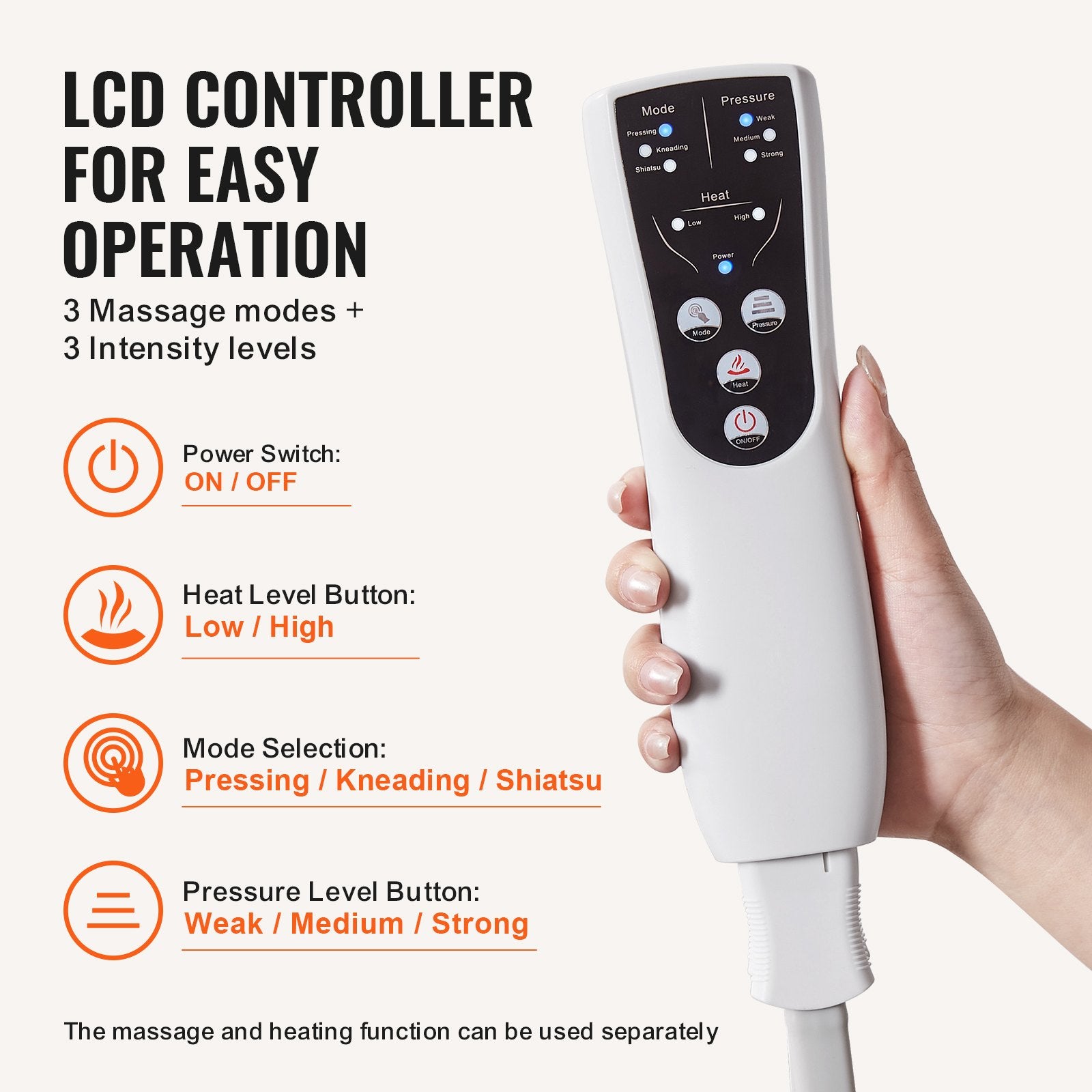 Full Leg Massager with Air Compression for Foot, Calf, Thigh & Knee Pain Relief - 3 Modes, 2 Heating Levels, Boost Circulation & Reduce Swelling