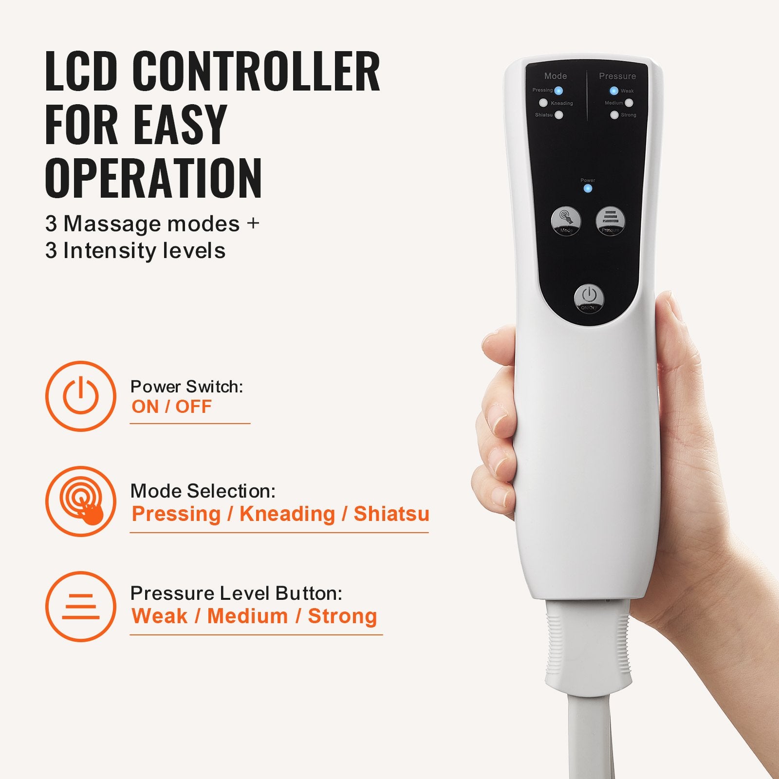 Full Leg Massager with Air Compression for Foot, Calf, Thigh, Knee - 3 Modes & Intensities for Circulation, Pain Relief, Relaxation & Comfort