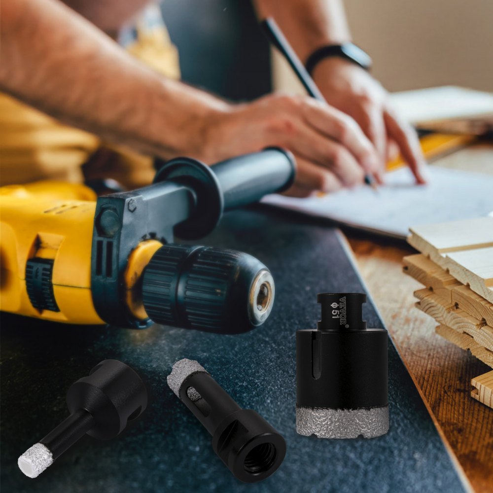 Versatile 6-Piece Diamond Drill Bit Set for Precise Tile and Stone Cutting