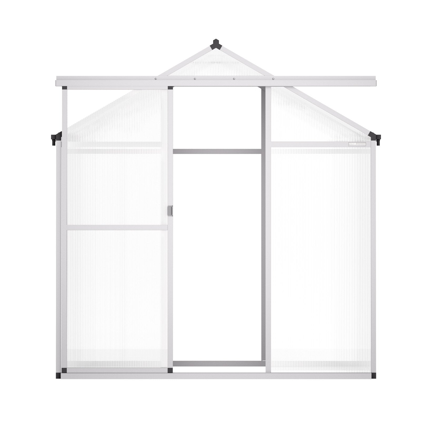 Compact 6x4 Ft Polycarbonate Greenhouse with Sliding Door, Adjustable Vent Windows, Durable Aluminum Frame for Backyard Gardening