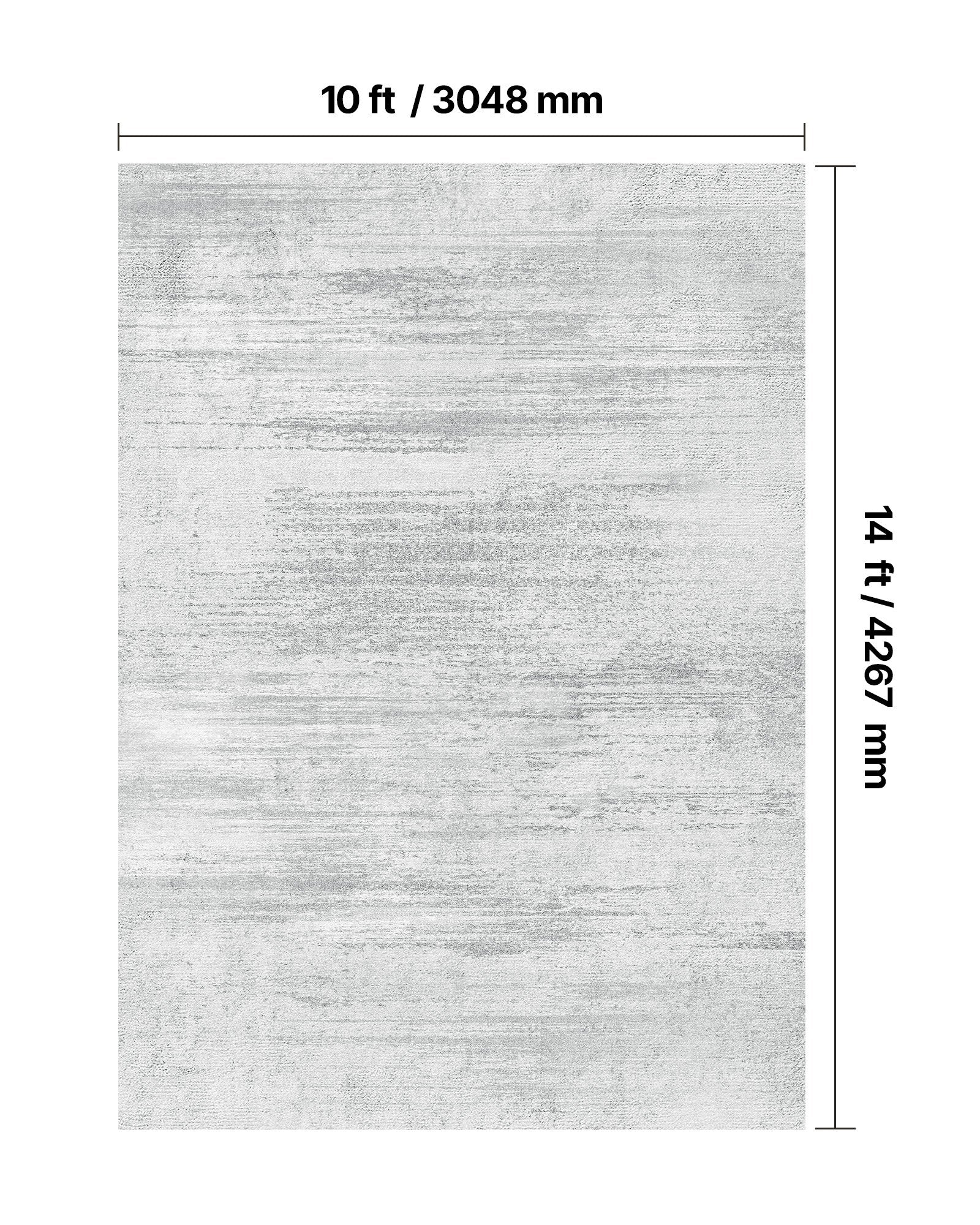 Large 10x14 ft Washable Gray Area Rug - Soft, Non-Slip, Tear-Resistant Carpet for Bedroom, Living Room, Kids Room, Office, Pet & Child Friendly, Modern Indoor Mat
