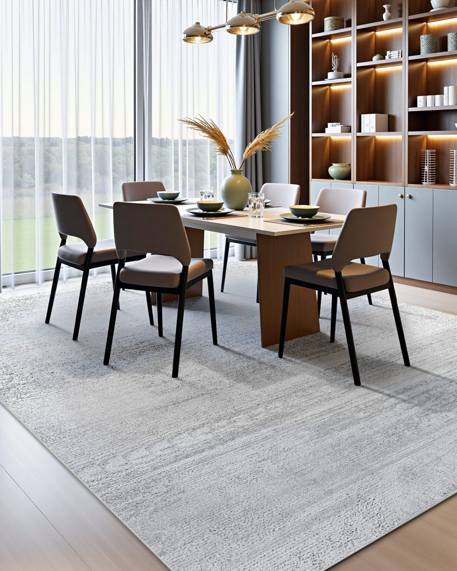 Large 10x14 ft Washable Gray Area Rug - Soft, Non-Slip, Tear-Resistant Carpet for Bedroom, Living Room, Kids Room, Office, Pet & Child Friendly, Modern Indoor Mat