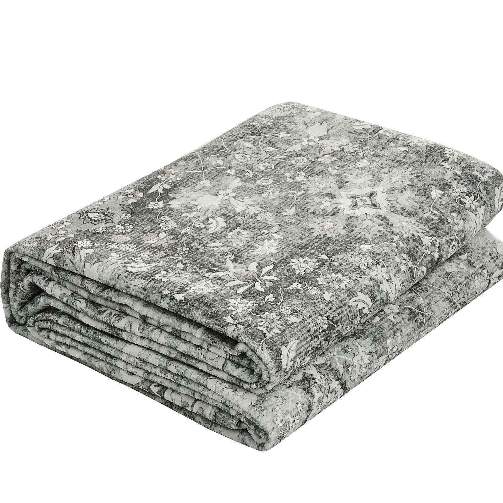 Vintage Gray 8x10 ft Washable Area Rug - Soft, Non-Slip, Tear-Resistant Carpet, Pet & Child Friendly for Bedroom, Living Room, Office, Entryway, Kids Room
