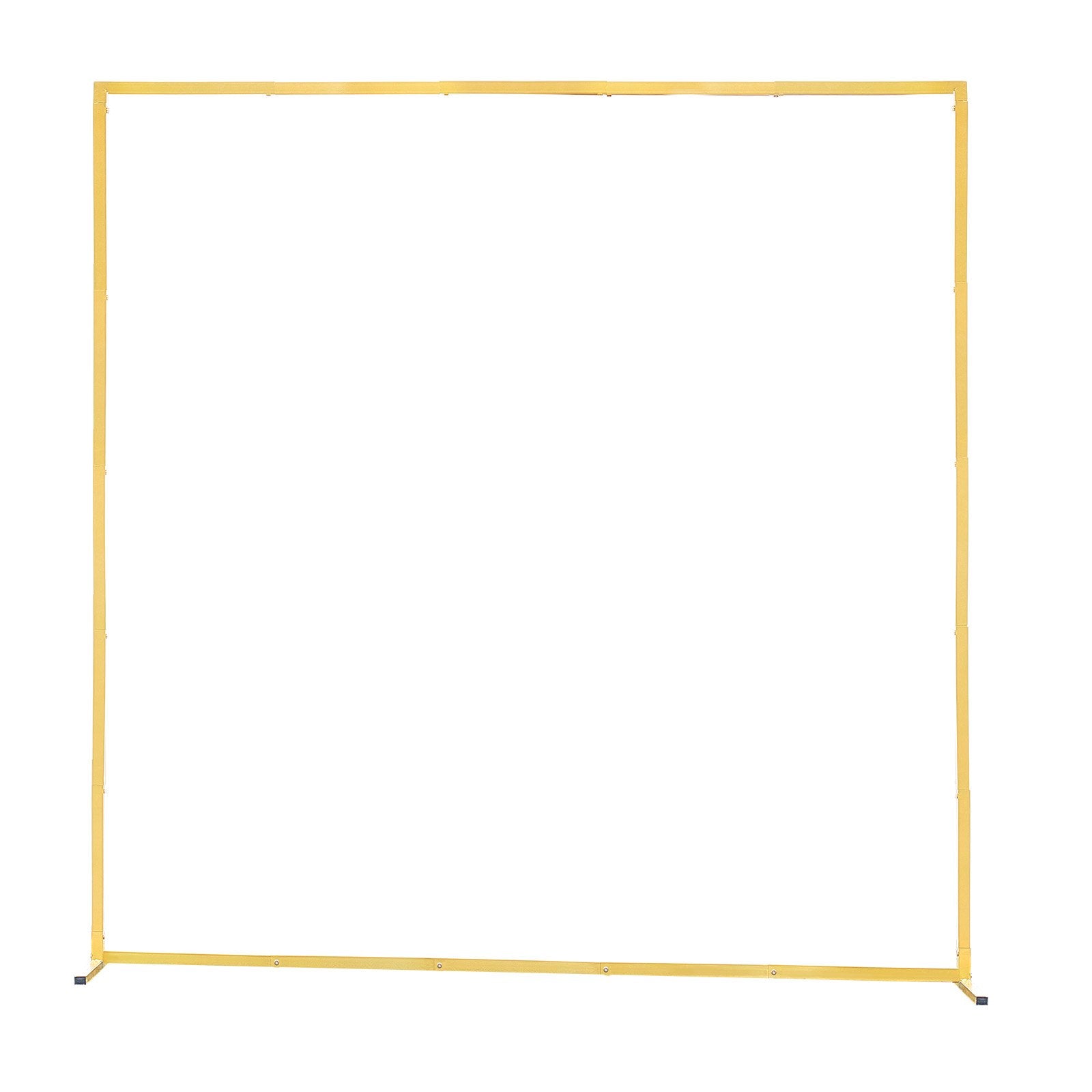 Square Gold Metal Arch Backdrop Stand 6.6x6.6 ft - Perfect for Weddings, Birthdays, Graduations, Ceremonies, Easy Assembly & Stable Decor