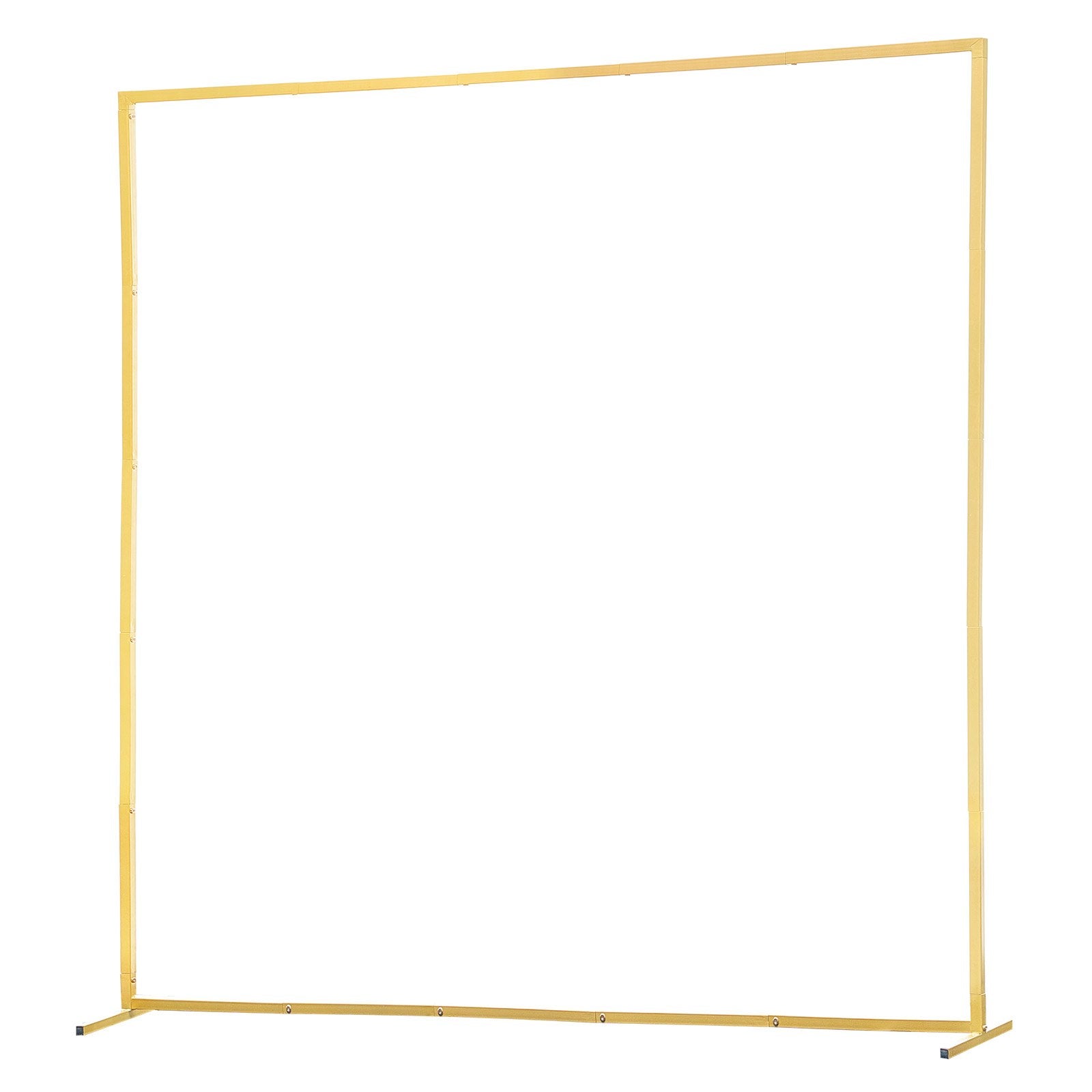 Square Gold Metal Arch Backdrop Stand 6.6x6.6 ft - Perfect for Weddings, Birthdays, Graduations, Ceremonies, Easy Assembly & Stable Decor