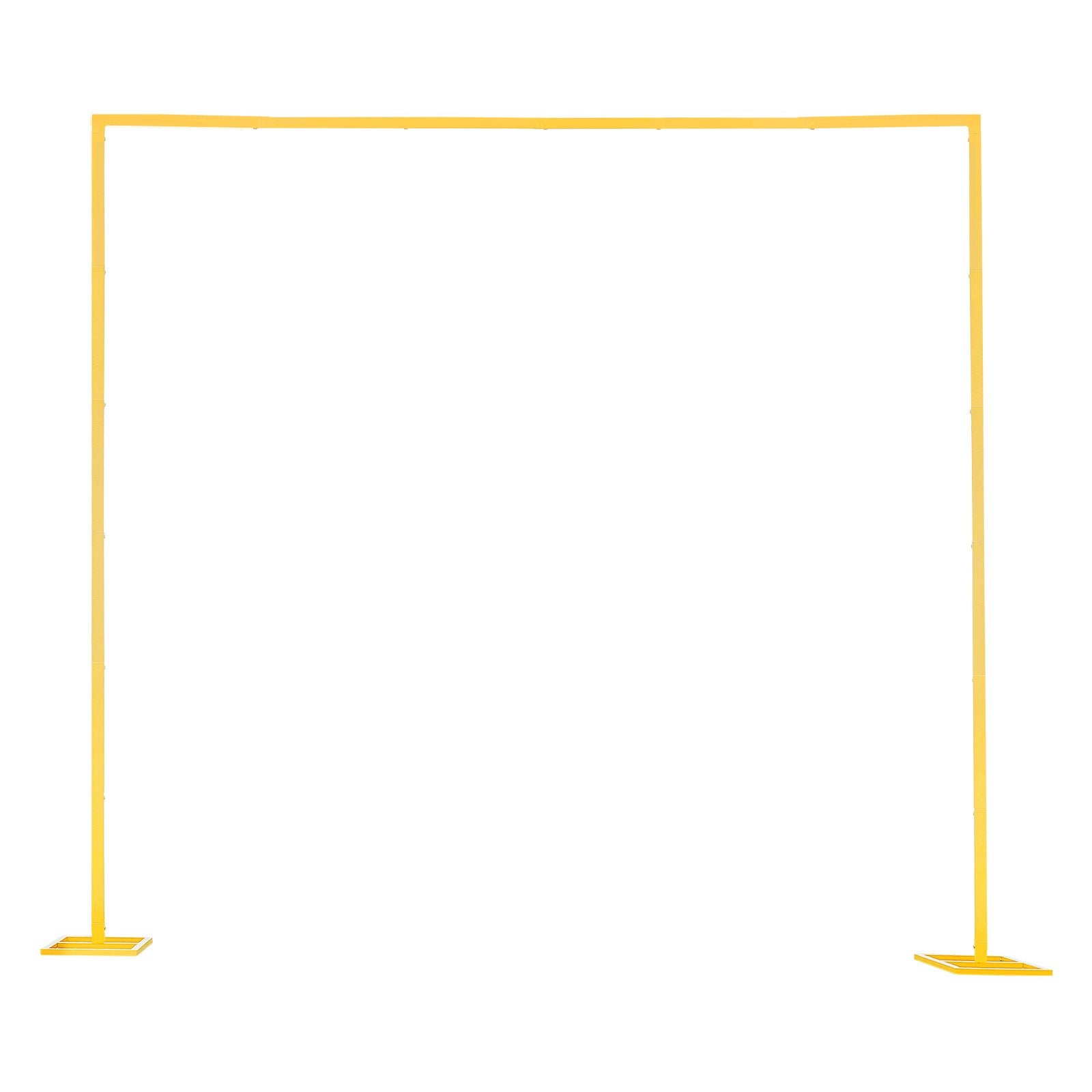 8x8 ft Gold Square Arch Backdrop Stand - Stable & Easy Assembly for Weddings, Birthdays, Graduations, Holidays, Ceremonies, Customizable Decor