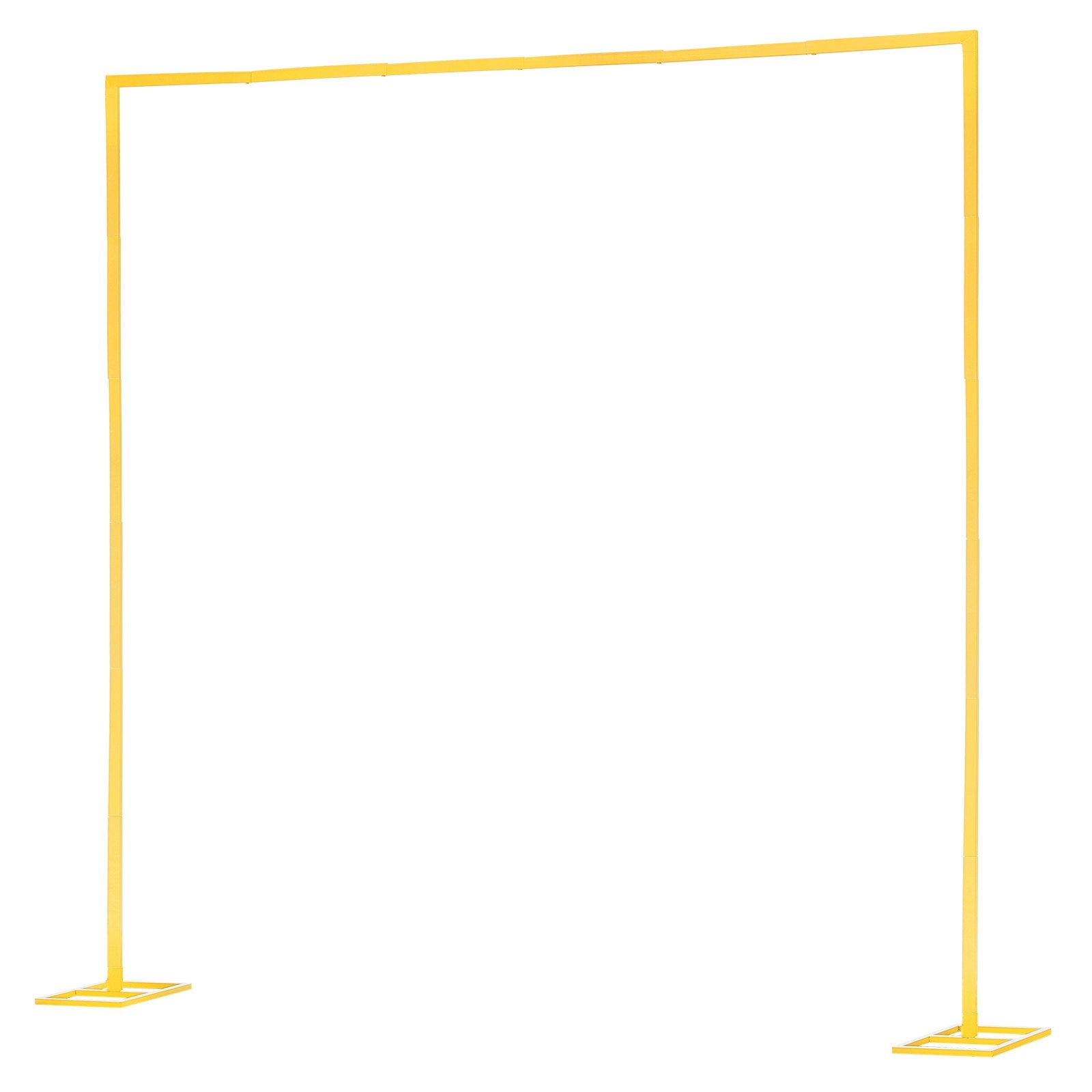 8x8 ft Gold Square Arch Backdrop Stand - Stable & Easy Assembly for Weddings, Birthdays, Graduations, Holidays, Ceremonies, Customizable Decor