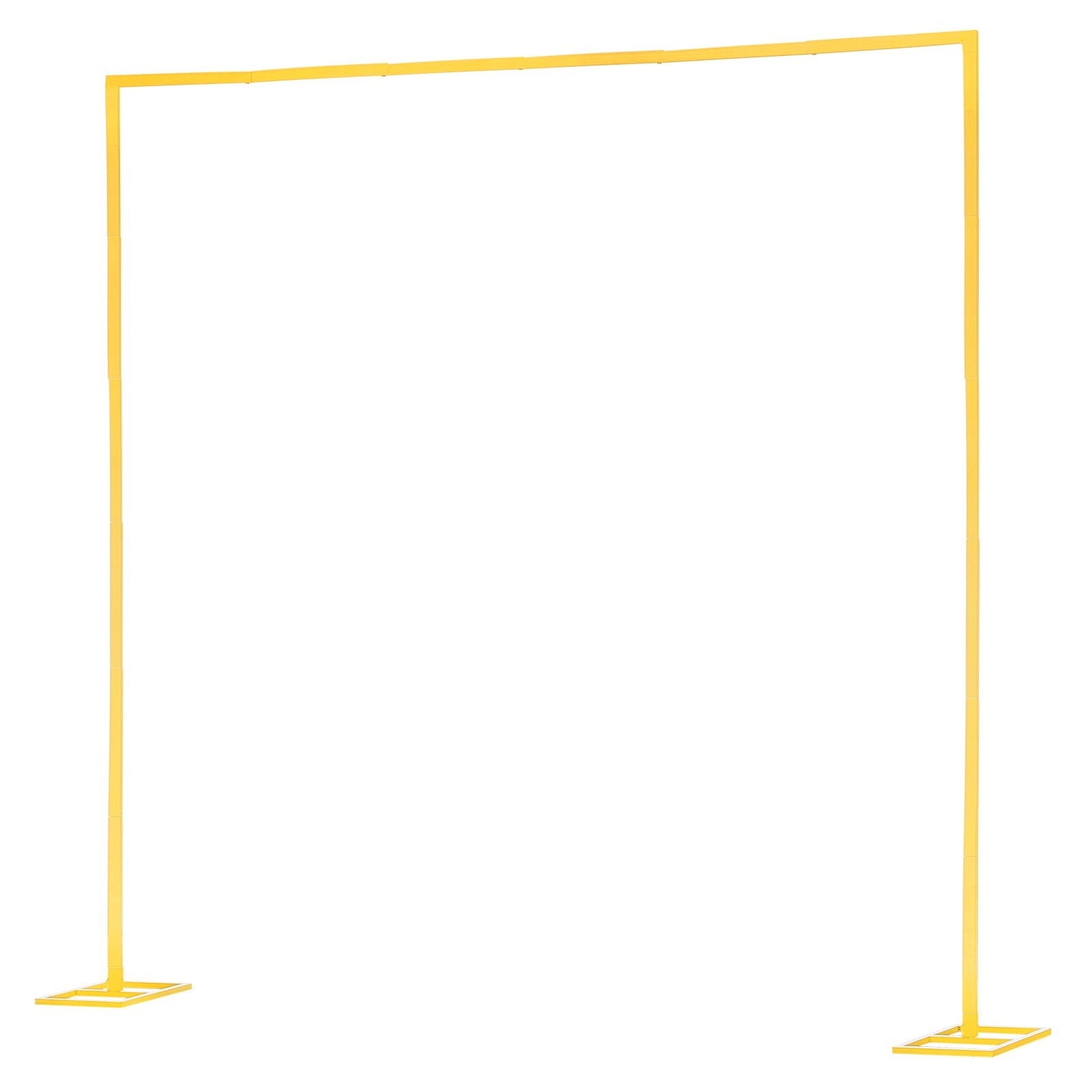 8x8 ft Gold Square Arch Backdrop Stand - Stable & Easy Assembly for Weddings, Birthdays, Graduations, Holidays, Ceremonies, Customizable Decor