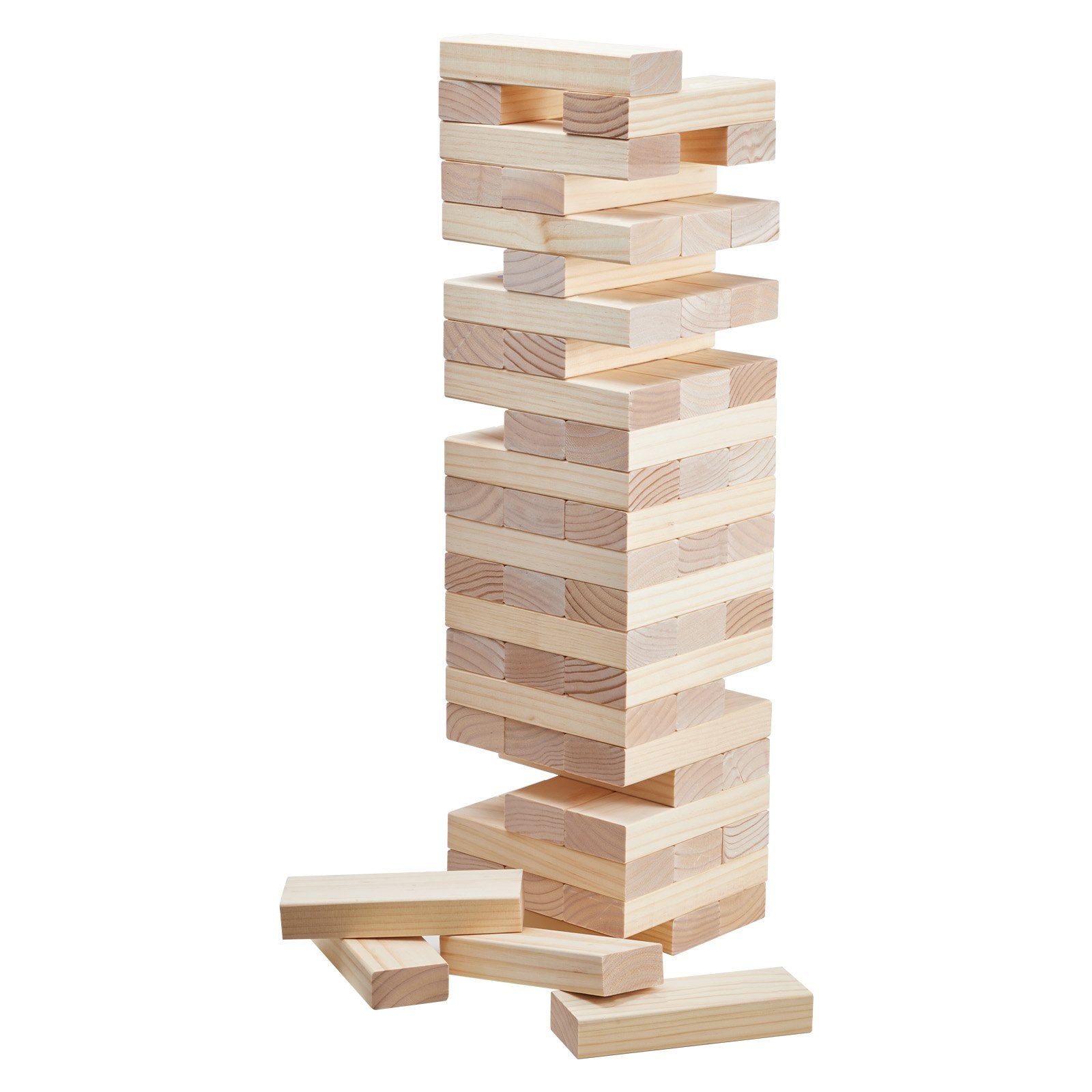 Giant Pine Wood Tumbling Tower Game Set - 60 Blocks with Storage Crate, Scoreboard, Perfect for Indoor/Outdoor Fun, Parties, and Family Gatherings