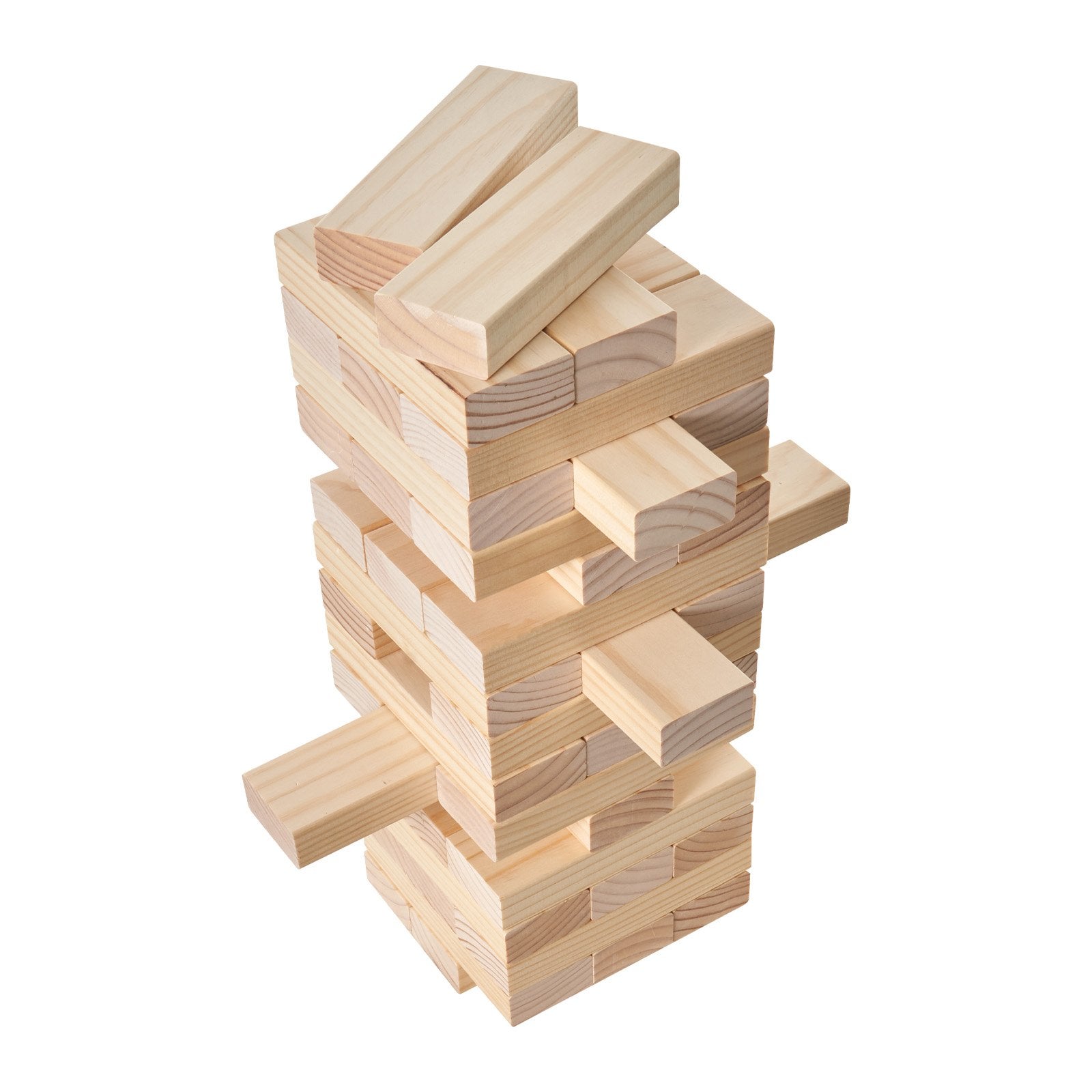 Giant Pine Wood Tumbling Tower Game Set - 60 Blocks with Storage Crate, Scoreboard, Perfect for Indoor/Outdoor Fun, Parties, and Family Gatherings