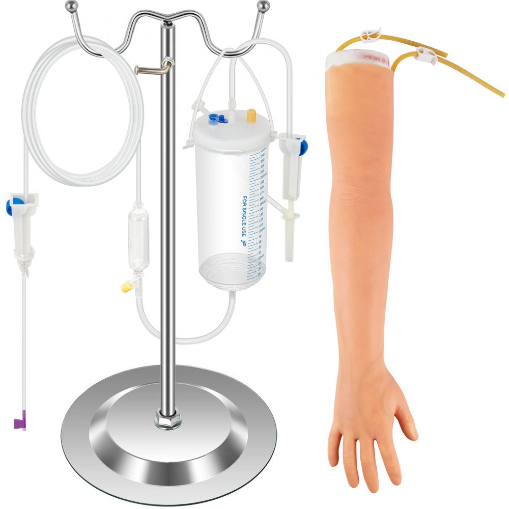 Comprehensive Phlebotomy and IV Venipuncture Training Arm Kit for Student and Professional Skill Enhancement with Convenient Carrying Bag
