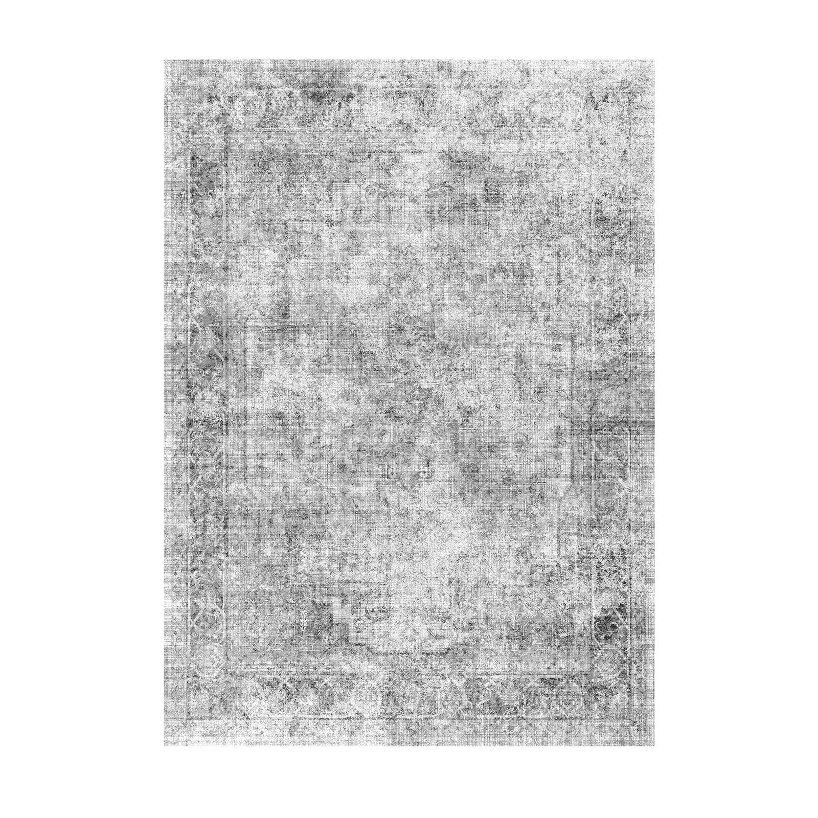 Large Bohemian Area Rug 9x12 ft - Washable, Non-Slip, Tear-Resistant, Soft Faux Cashmere for Bedroom, Living Room, Kids Room, Office, Gray Mat
