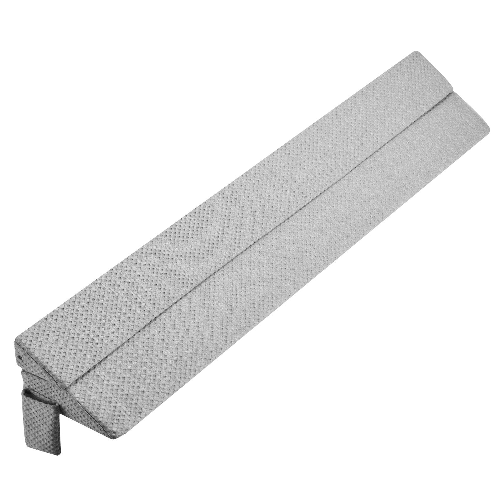 Queen Size Bed Wedge Pillow for Headboard Gap, 60"x10"x6", Foam Gap Filler with Side Pocket, Anti-Slip, Easy Clean, Gray