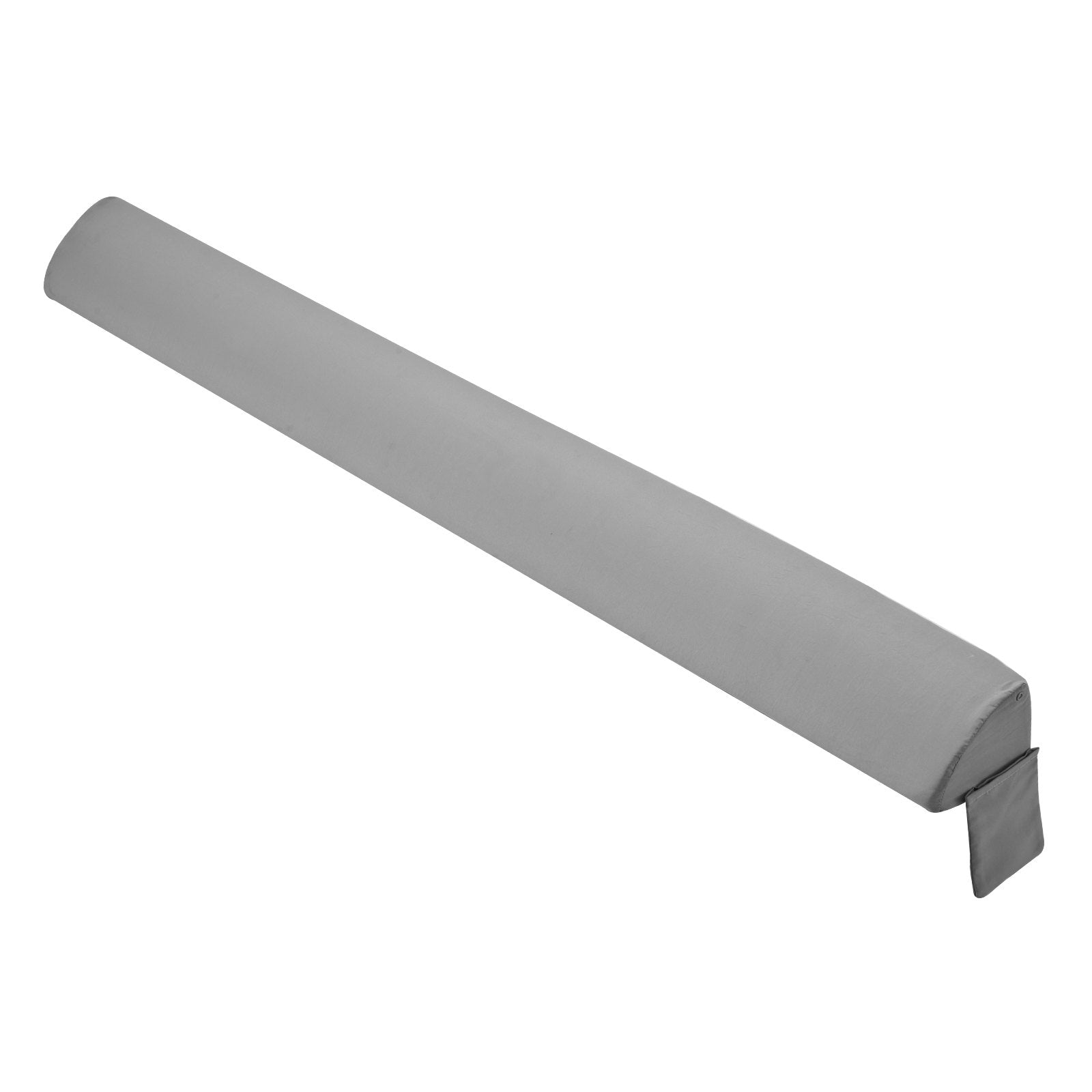 King Size Bed Wedge Pillow with Side Pocket - Headboard Gap Filler, Anti-Slip Design, Easy Clean, 25D Foam Support, Gray