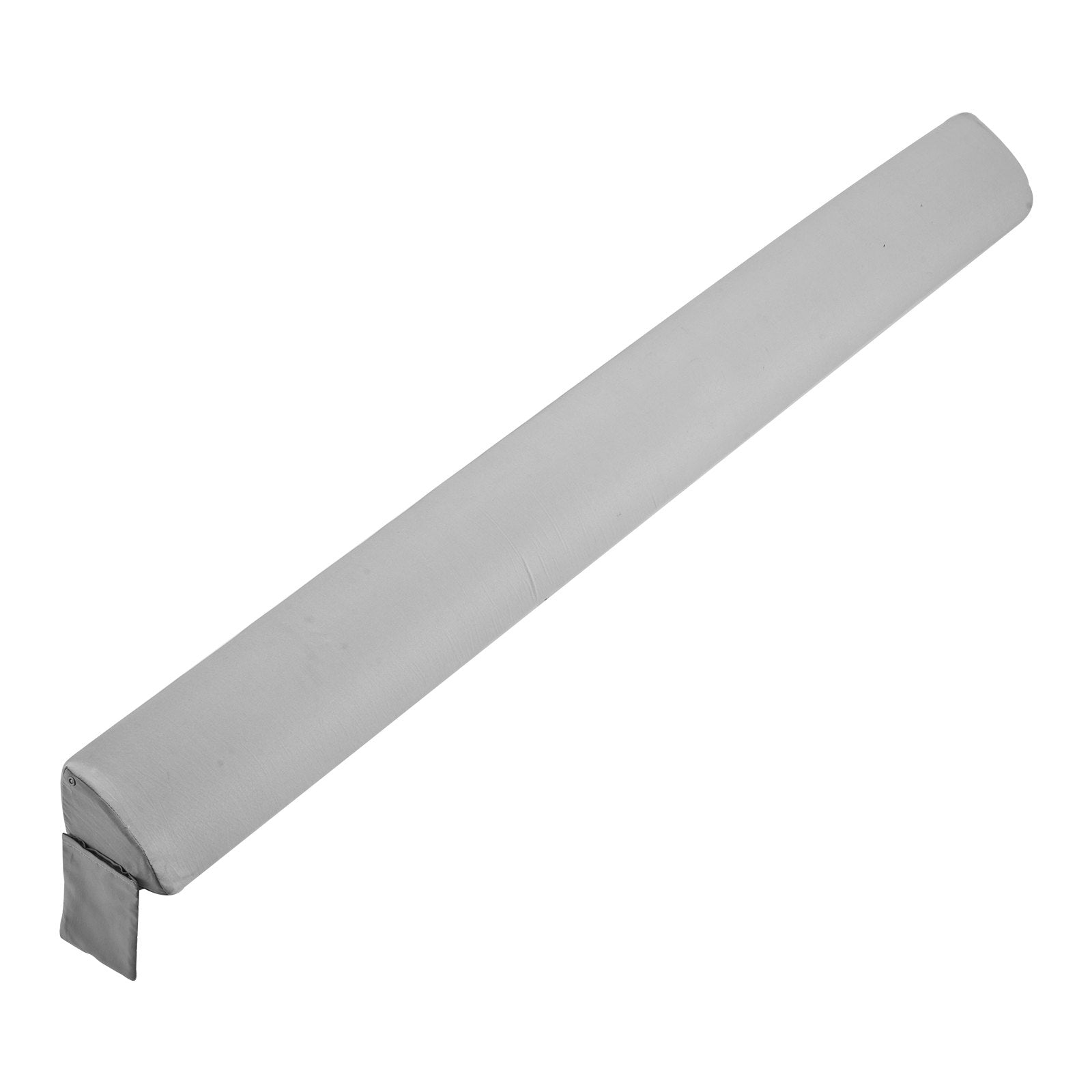 King Size Bed Wedge Pillow with Side Pocket - Headboard Gap Filler, Anti-Slip Design, Easy Clean, 25D Foam Support, Gray