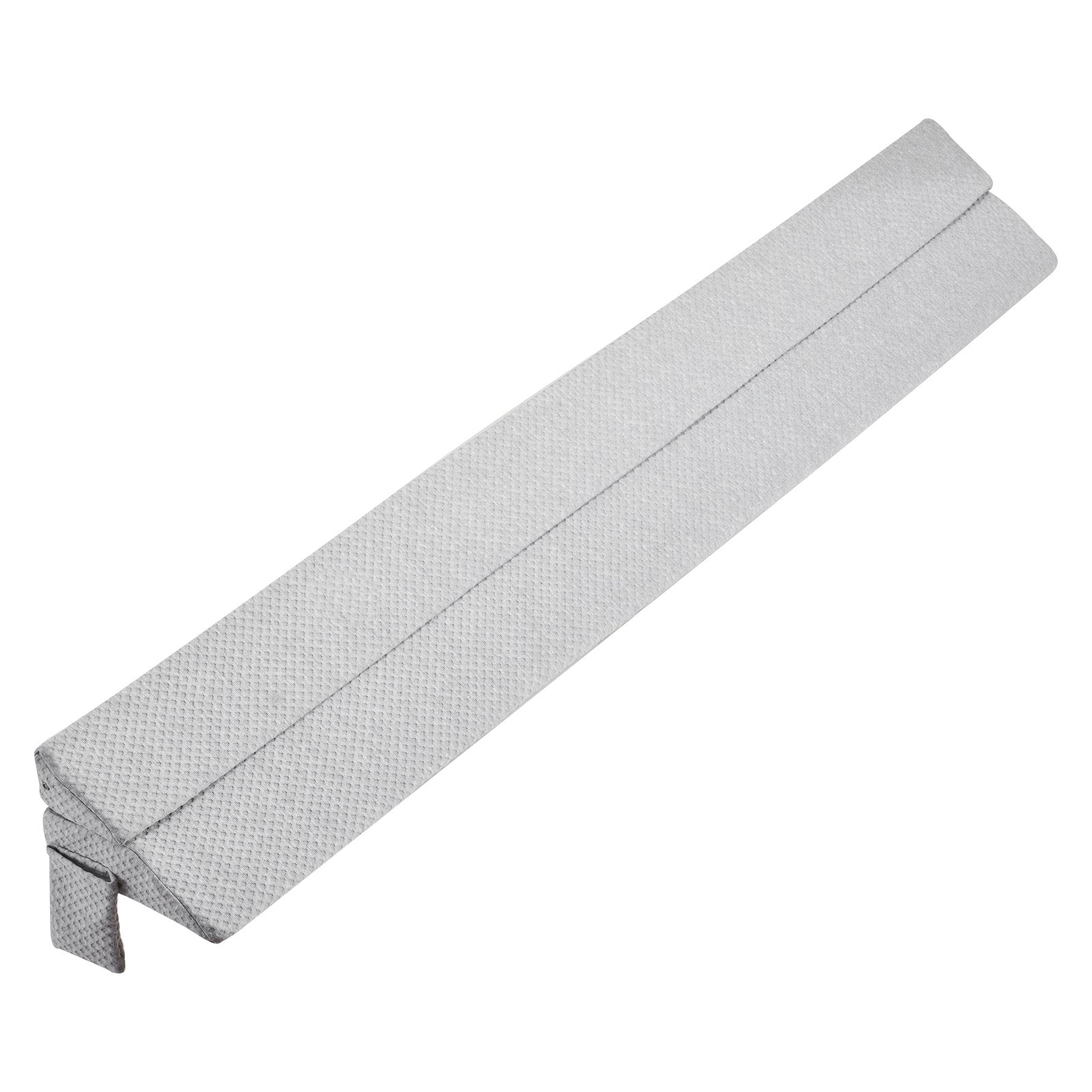 King Size Bed Wedge Pillow with Side Pocket - Gap Filler for Headboard & Mattress, 76"x10"x6", Gray, Anti-Slip, Easy Clean