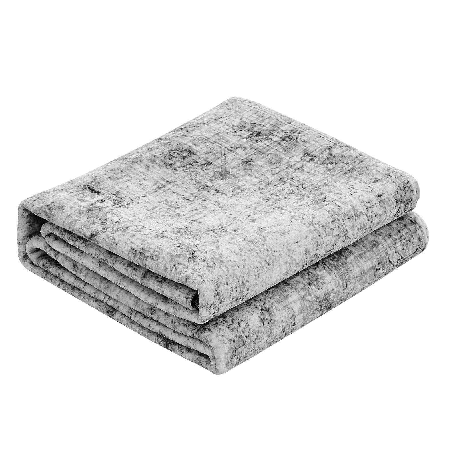 Large 6 x 9 ft Bohemian Washable Area Rug - Soft, Non-Slip, Tear-Resistant Carpet for Pets & Kids, Perfect for Bedrooms, Living Rooms, Entryways - Gray Faux Cashmere Mat