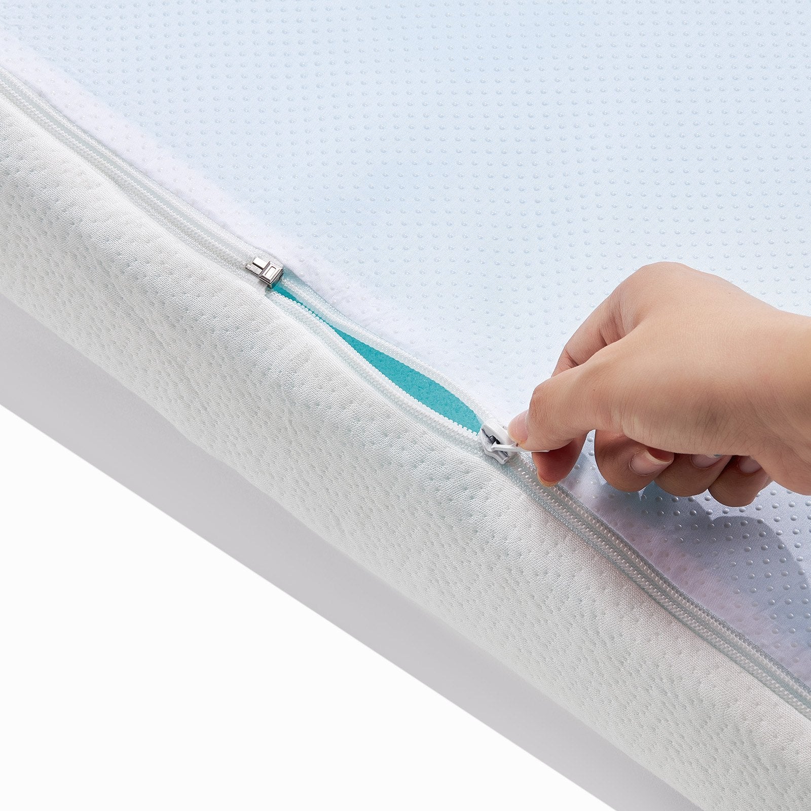 Queen Memory Foam Mattress Topper – 3" Thick, Cooling Gel Infused, Detachable, Washable, Comfy Support, Quick Setup, Enhances Sleep Quality