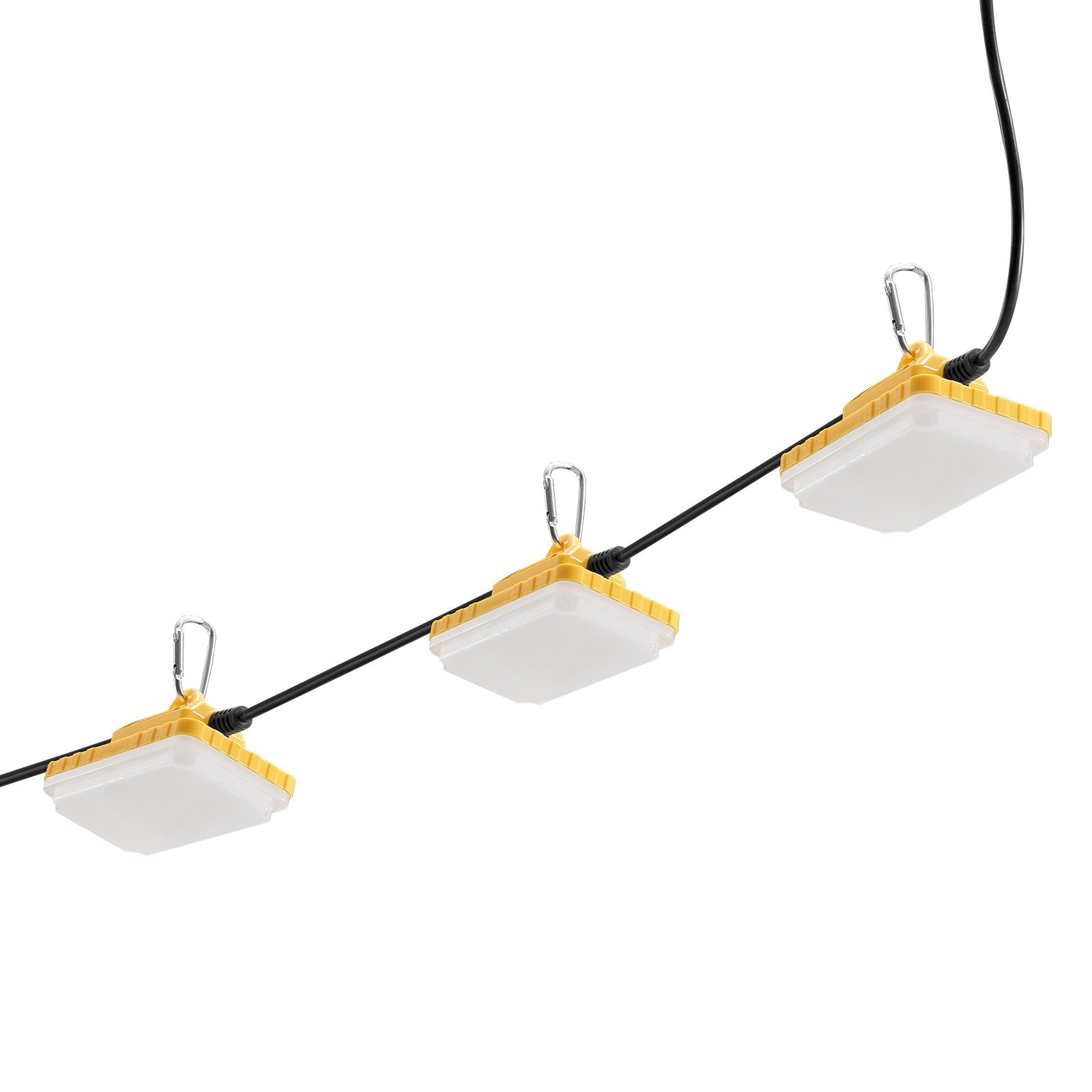 100FT String Work Lights, 150W 15000LM, 10 Bulbs, 5000-5500K, IP65 Waterproof, Ideal for Construction Sites, Indoor & Outdoor Temporary Lighting, ETL Certified, Easy Install with Hanging Hooks