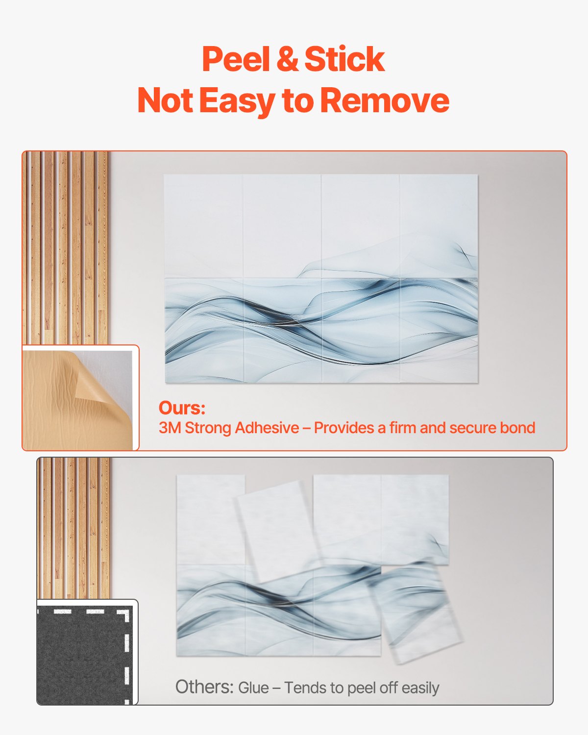 8 Pack Art Acoustic Panels - Soundproof Wall Tiles with Self-Adhesive Backing for Home, Office, Studio, Theater, Gaming Room, Easy Installation