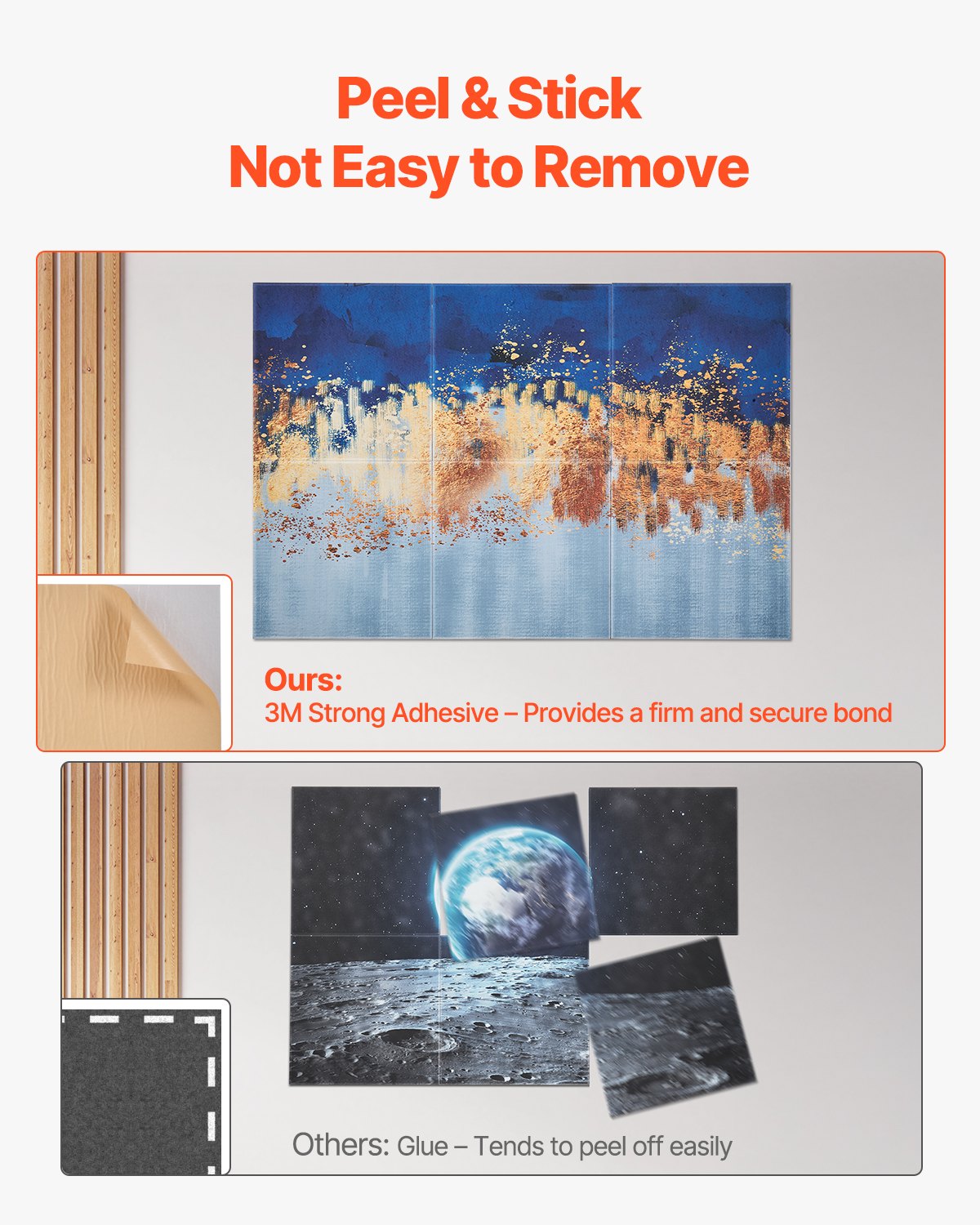 6 Pack Self-Adhesive Art Acoustic Panels - Decorative Soundproof Wall Tiles for Home, Office, Studio, Gaming Room, Theater, Pastel Design