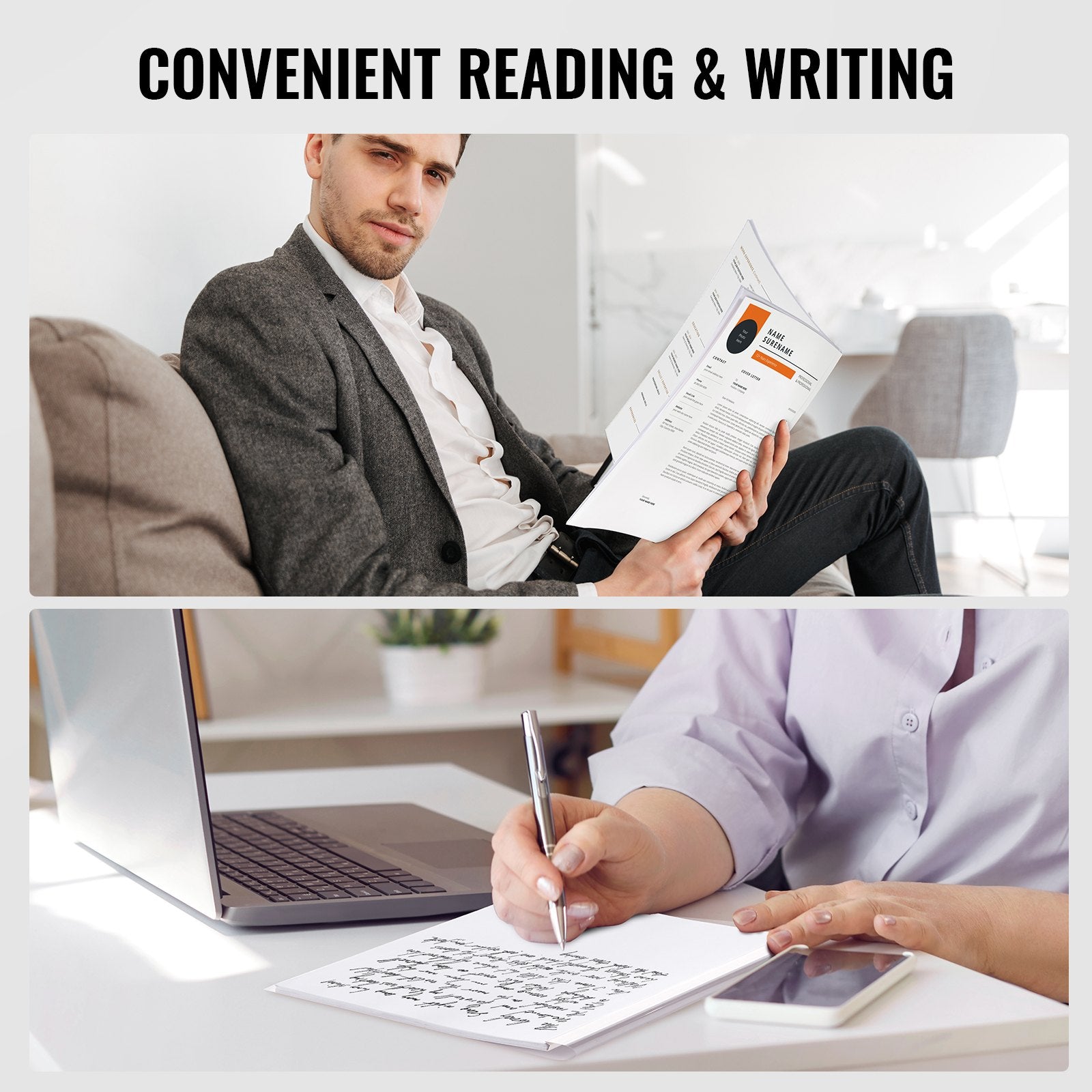 10 Pack Thermal Binding Covers with High-Transparency PVC Front, White Back, 5/16" Spine for 2-240 Sheets, Letter Size, Durable and Versatile