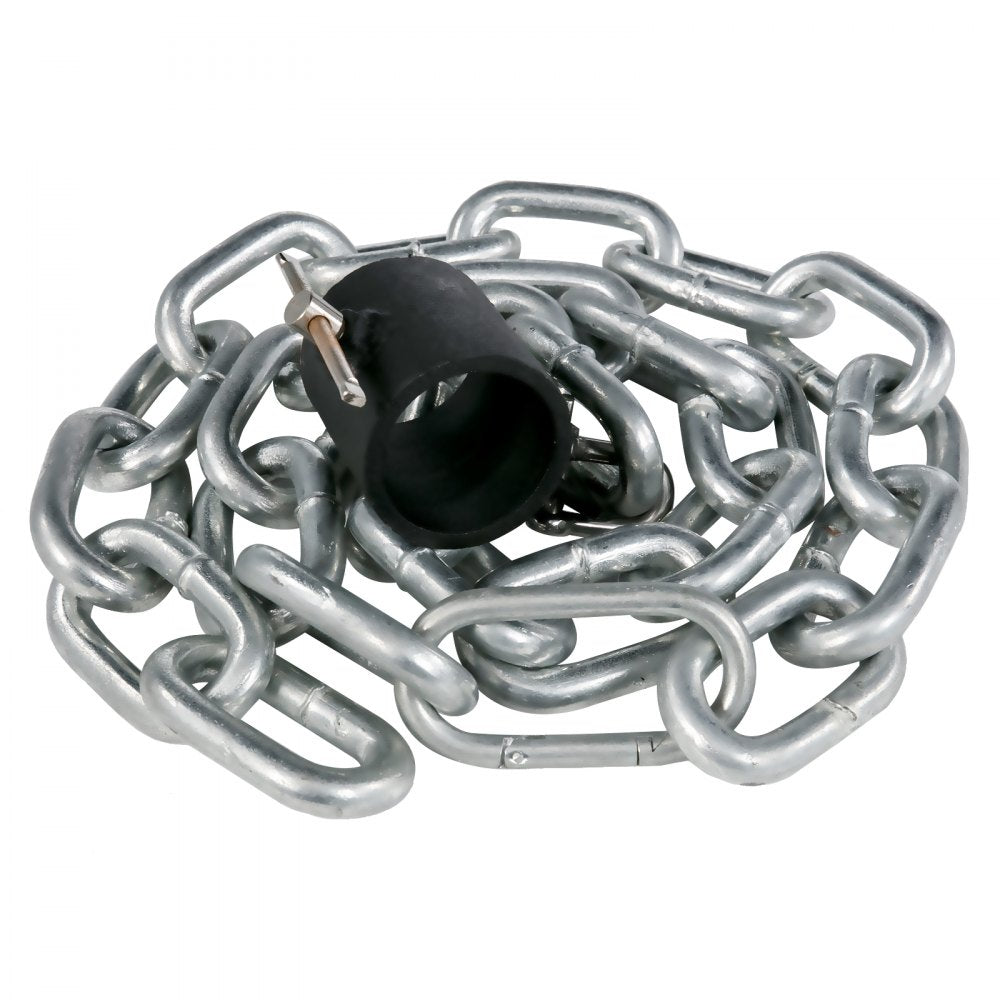 VEVOR Weight Lifting Chains, 1 Pair 26LBS/12KG Weight Lifting Chains,Bench Press Chains with Collars, 5.2FT Barbell Chains Weight Chains for Power Lifting, Silver