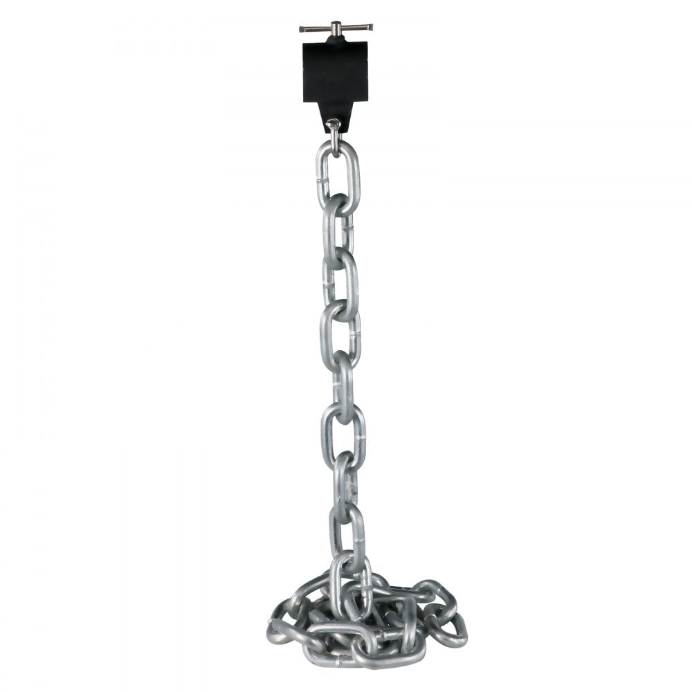 VEVOR Weight Lifting Chains, 1 Pair 26LBS/12KG Weight Lifting Chains,Bench Press Chains with Collars, 5.2FT Barbell Chains Weight Chains for Power Lifting, Silver