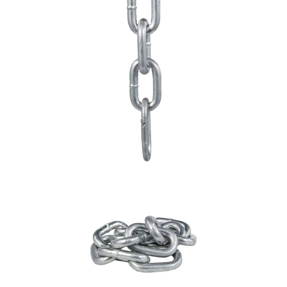 VEVOR Weight Lifting Chains, 1 Pair 26LBS/12KG Weight Lifting Chains,Bench Press Chains with Collars, 5.2FT Barbell Chains Weight Chains for Power Lifting, Silver