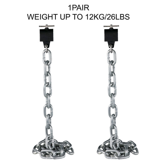 Heavy-Duty 26LBS/12KG Weight Lifting Chains, 5.2FT Barbell Chains with Collars for Powerlifting, Bench Press, Strength Training Equipment