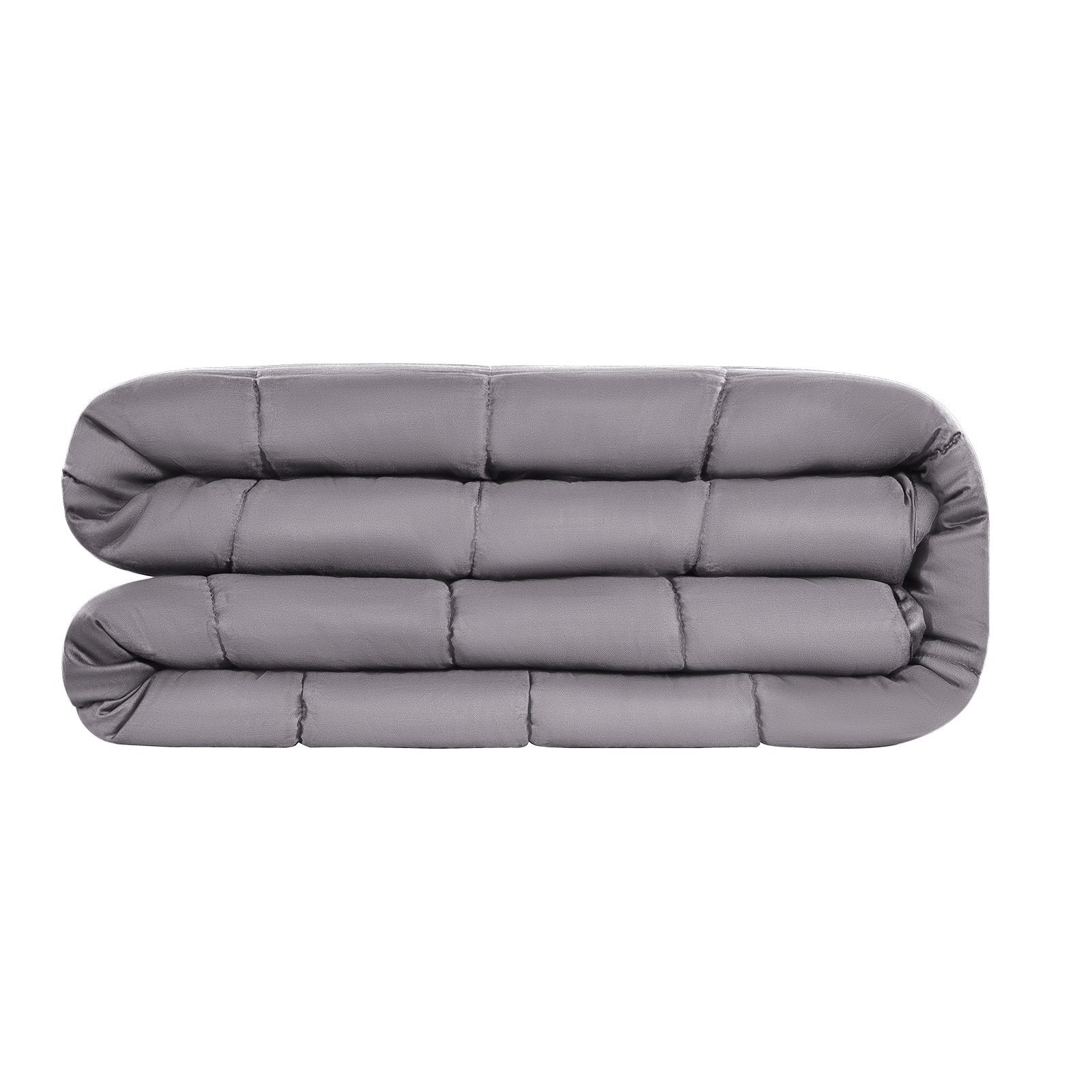 King Size Weighted Blanket for Adults 250-310 lbs, 25 lbs, 80x87 in, Soft Cotton, Glass Beads, Breathable, Stress Relief, Sleep Aid, Grey