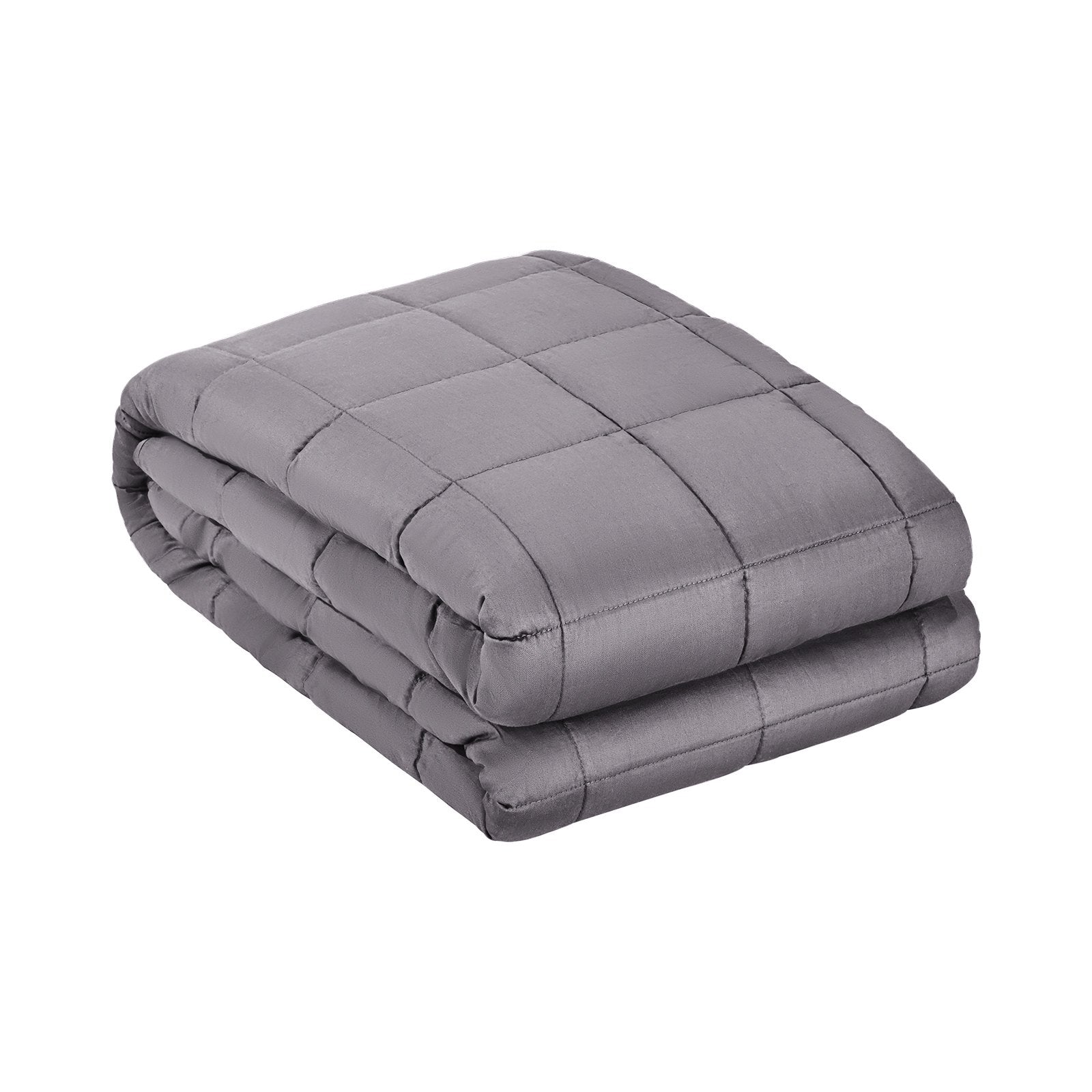 King Size Weighted Blanket for Adults 250-310 lbs, 25 lbs, 80x87 in, Soft Cotton, Glass Beads, Breathable, Stress Relief, Sleep Aid, Grey