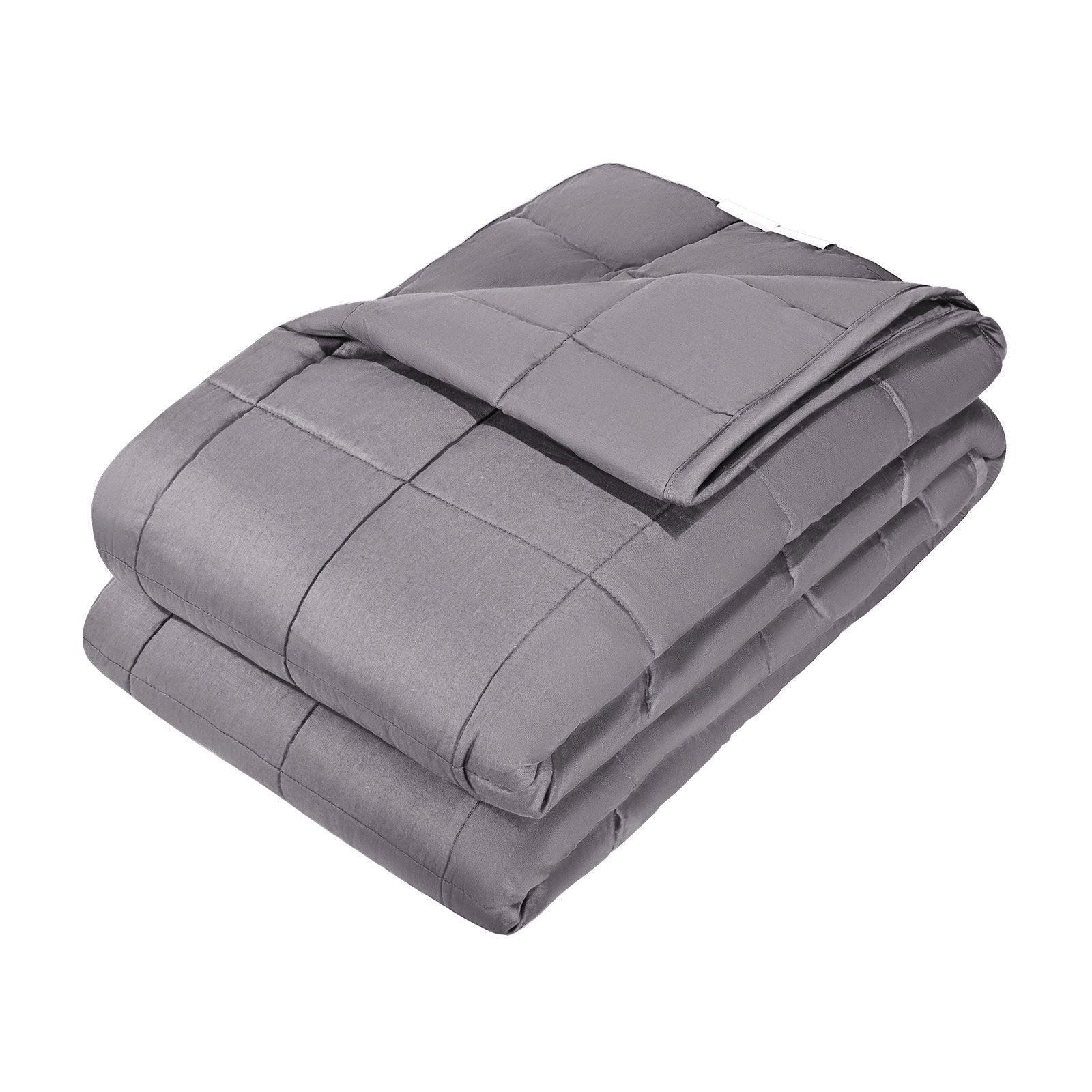 King Size Weighted Blanket for Adults 250-310 lbs, 25 lbs, 80x87 in, Soft Cotton, Glass Beads, Breathable, Stress Relief, Sleep Aid, Grey