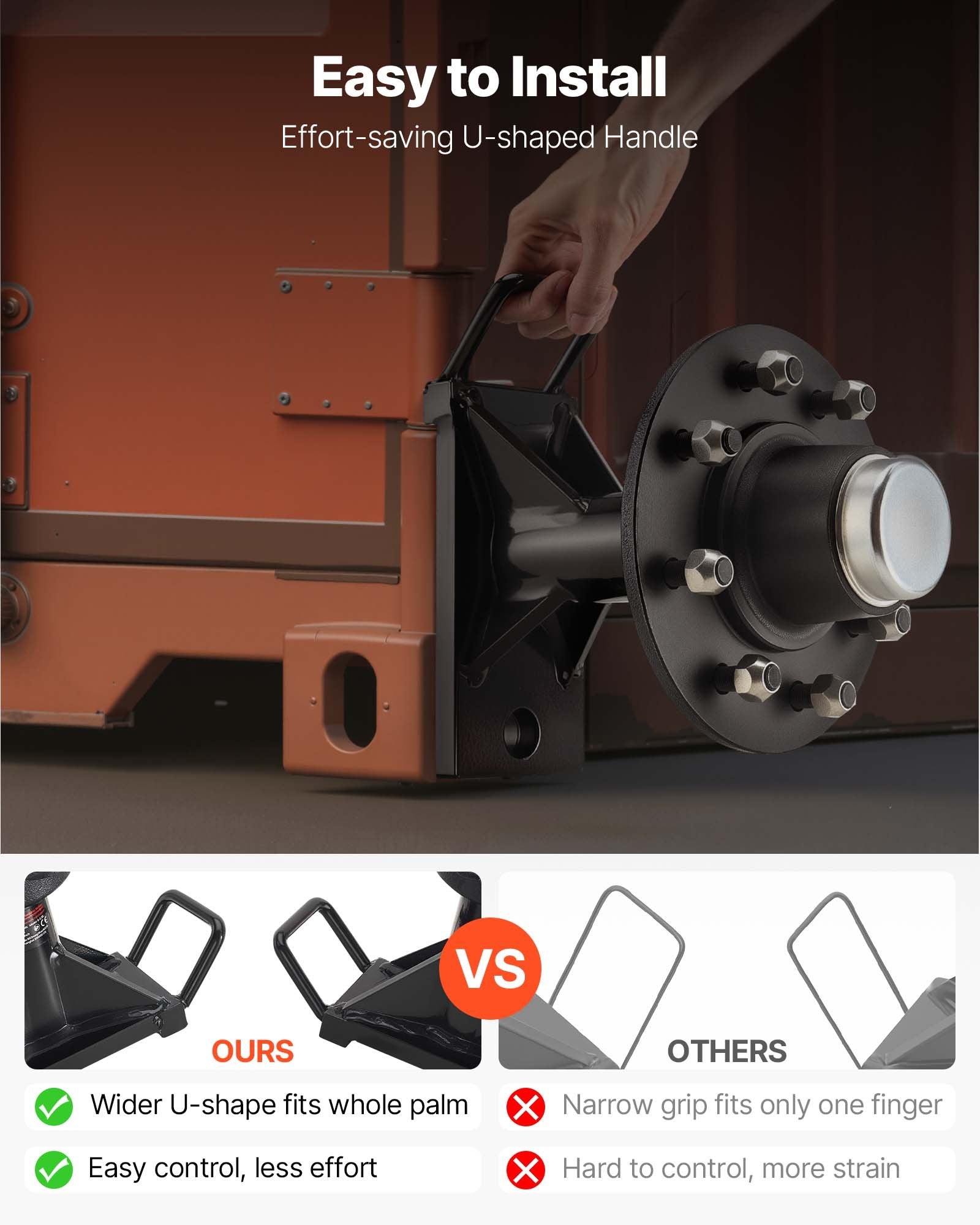 Heavy Duty 8-Lug Shipping Container Wheels Kit with Ratchet Tie Down - Effortless Moving & Secure Transport for 20-40 ft Containers