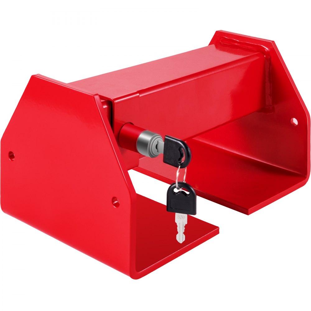 Adjustable Red Cargo Container and Semi Truck Door Lock with Keys and Spring Mechanism for Secure Shipping and Trailer Box Protection