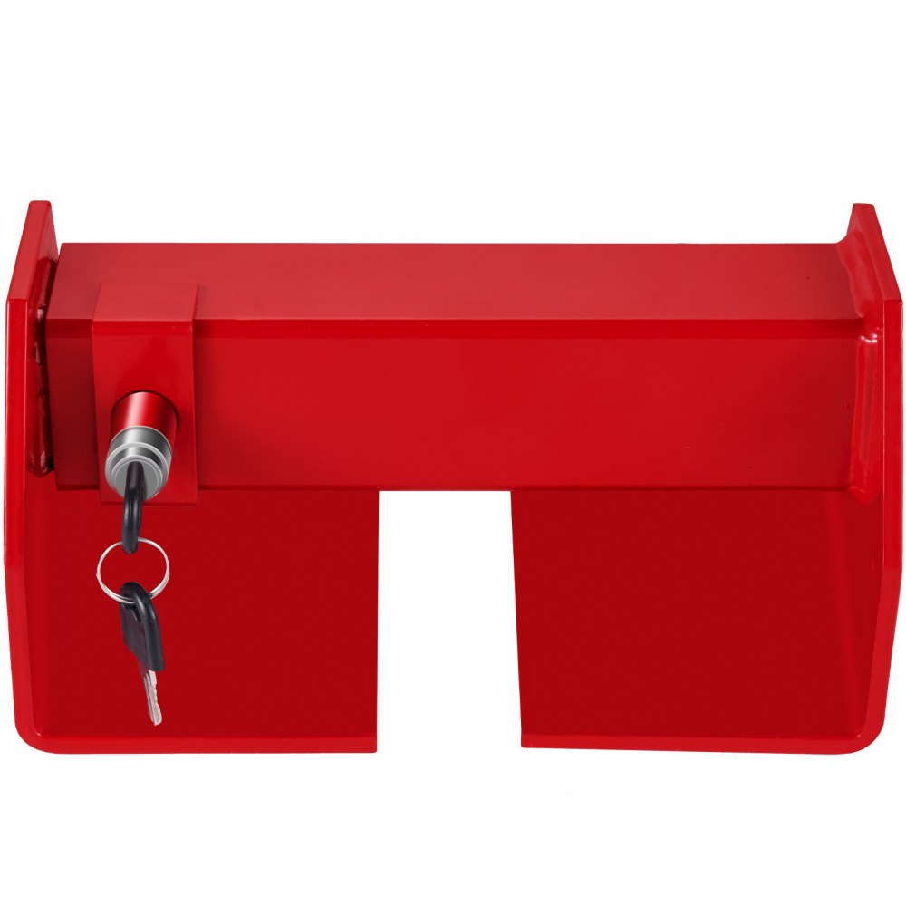 Adjustable Red Cargo Container and Semi Truck Door Lock with Keys and Spring Mechanism for Secure Shipping and Trailer Box Protection