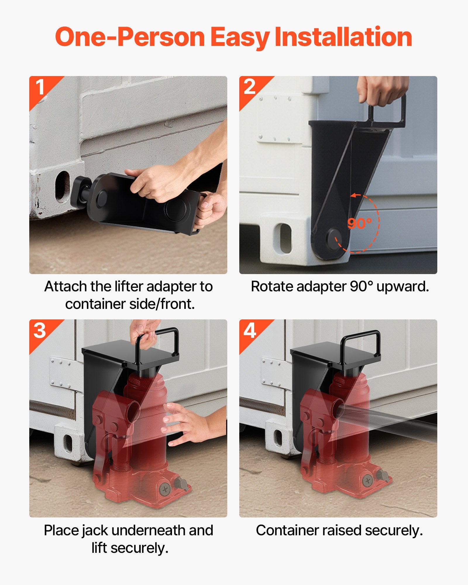 Heavy Duty Shipping Container Jack Lug 2-Pack with U-Shaped Handle - Durable, Rustproof Leveler for Logistics & Warehouse Management, Sun & Rain Resistant