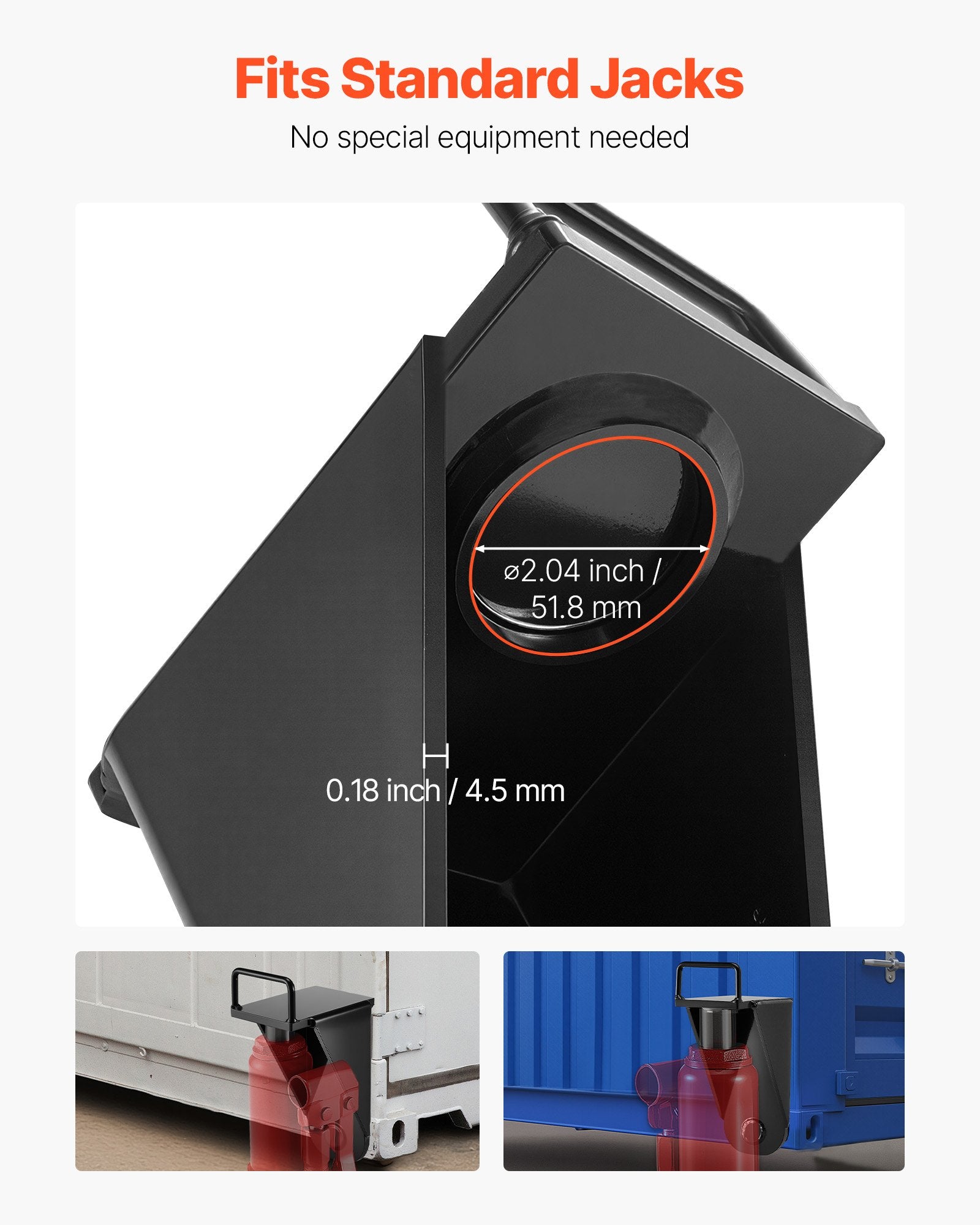 Heavy Duty Shipping Container Jack Lug 2-Pack with U-Shaped Handle - Durable, Rustproof Leveler for Logistics & Warehouse Management, Sun & Rain Resistant