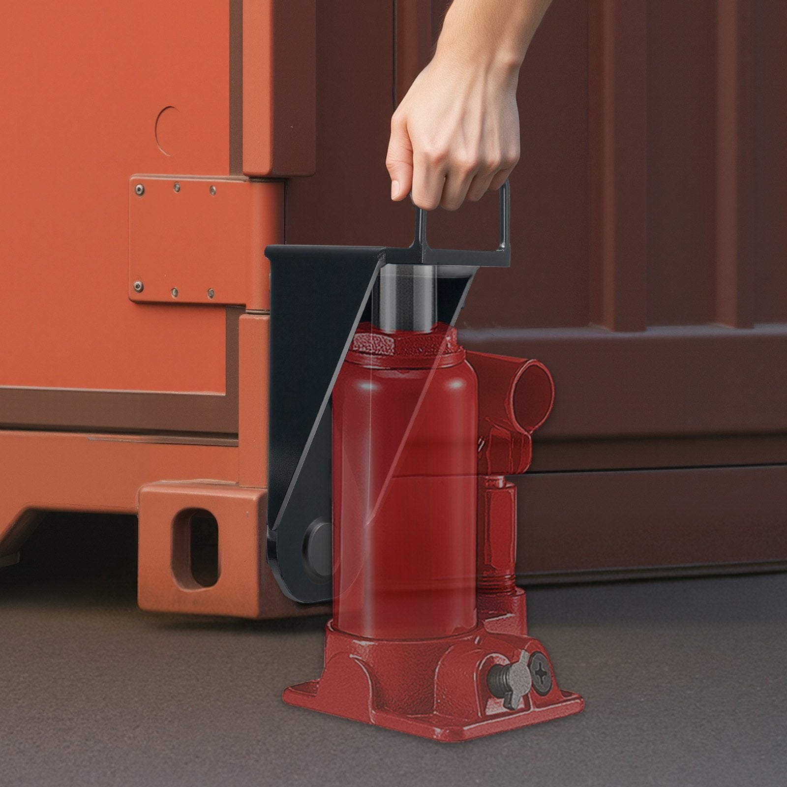 Heavy Duty Shipping Container Jack Lug 2-Pack with U-Shaped Handle - Durable, Rustproof Leveler for Logistics & Warehouse Management, Sun & Rain Resistant