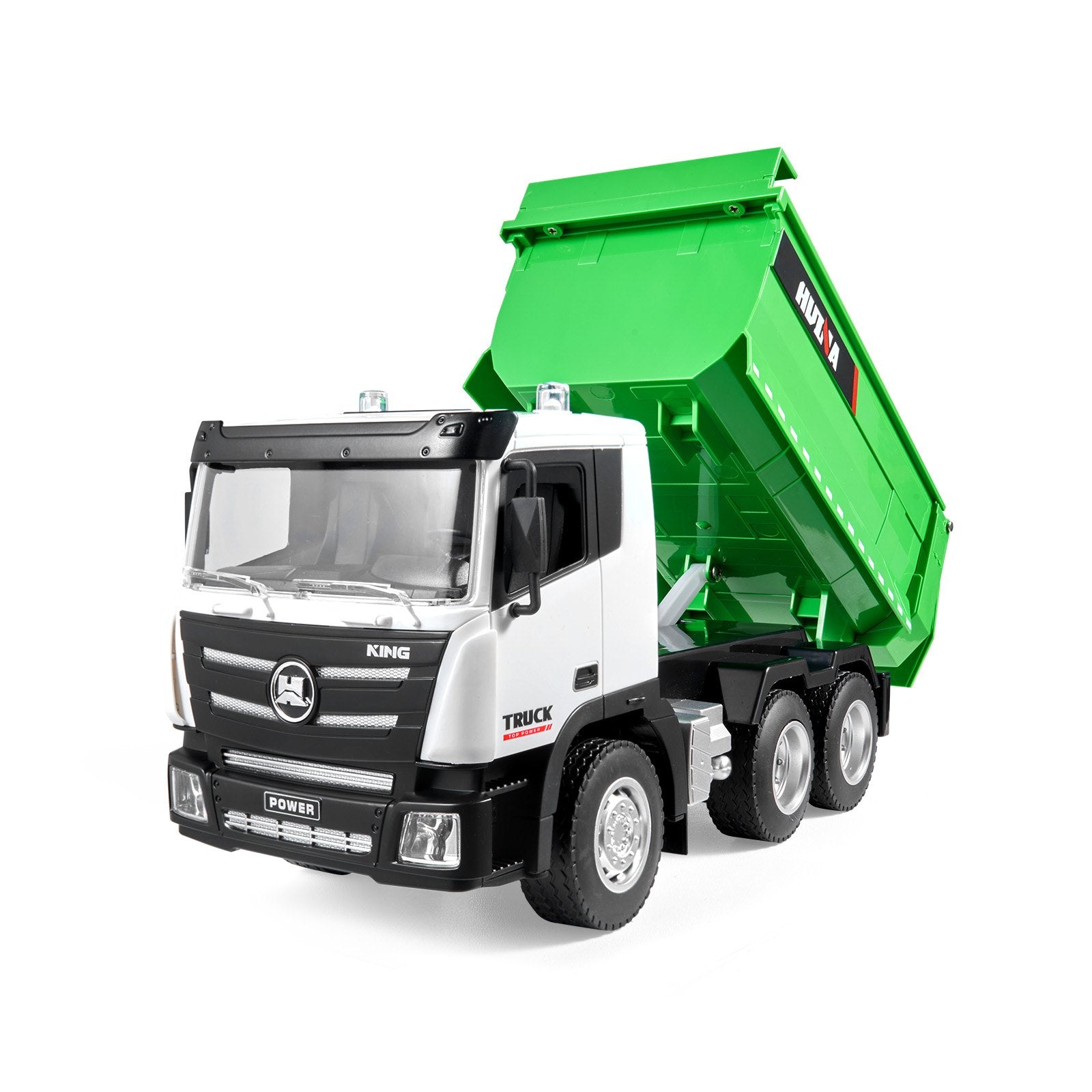 Remote Control 9-Channel Dump Truck Toy, 1:18 Scale RC Construction Vehicle with Lights & Rechargeable Batteries - Ideal Gift for Kids 6+, Boys & Girls, Enhances Imaginative Play, Supports Up to 6 lbs Load